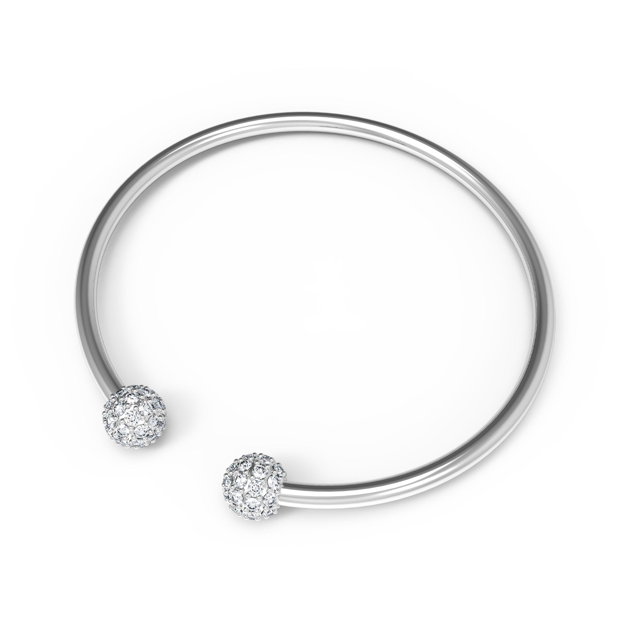 RKC 925 Ασημένιο 1,08 καρατίων Moissanite Γυναικείο βραχιόλι 14 καρατίων ροζ επιχρυσωμένο Wt 9,00gm Ύψος 50,00mm