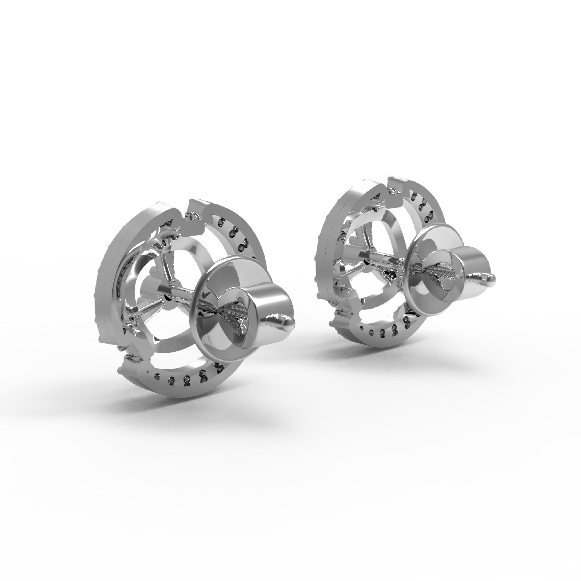 RKC 925 стерлингового срэбра Жаночыя завушніцы-гваздзікі 14k жоўты больш за 1,20 г вышыня 10,00 мм