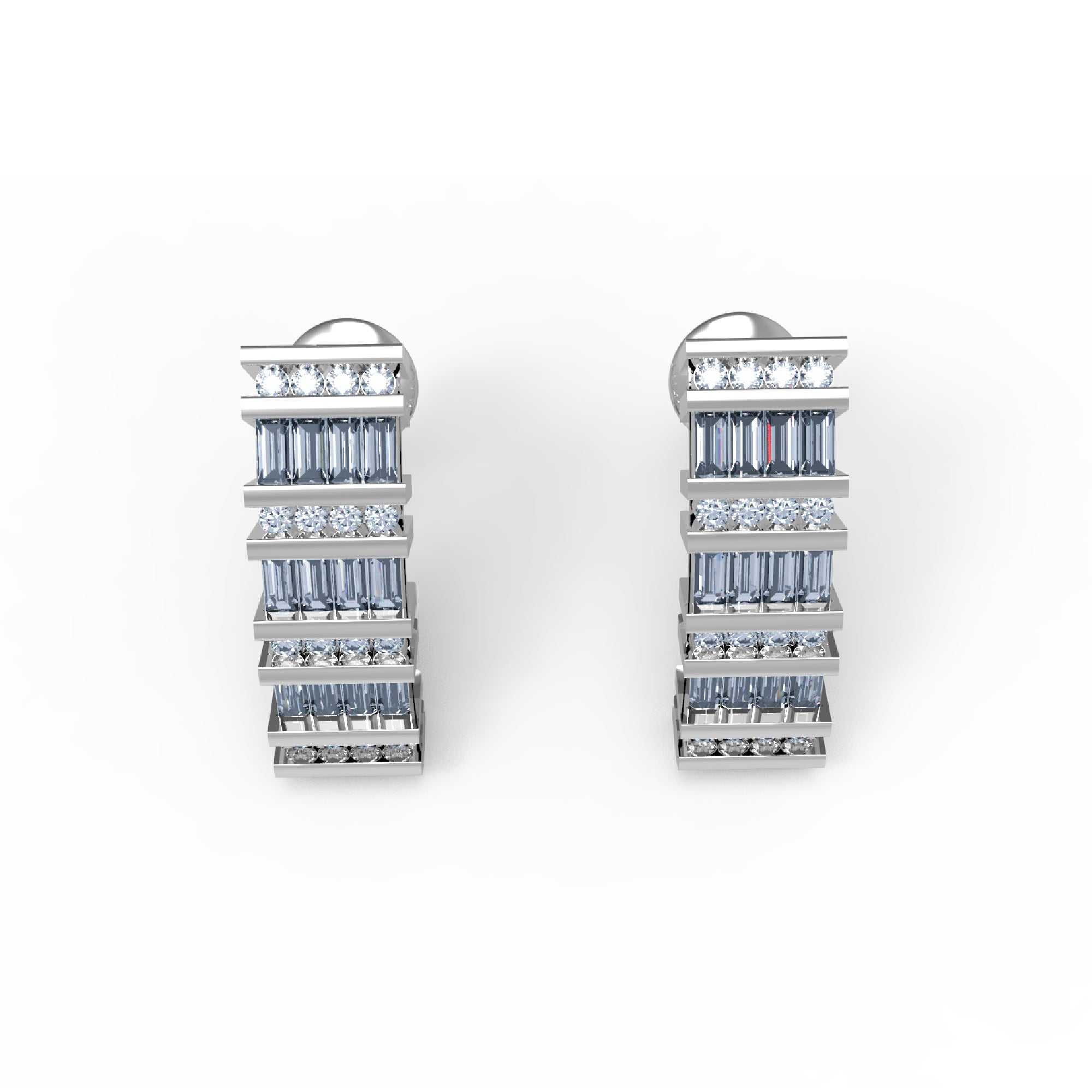 RKC 925 Sterling Silver Screw Back Women Earring 14k Rose Over Product Wt 6.00 GM Height 20.00 MM