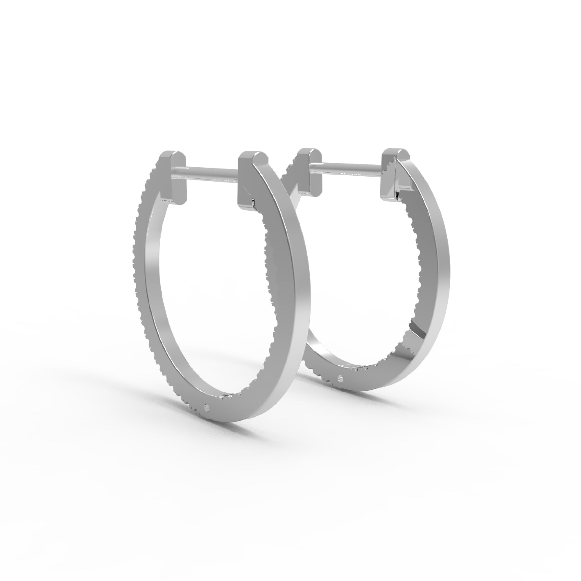 RKC 925 স্টার্লিং সিলভার ওয়ান রো মহিলাদের কানের দুল 14k রোজ ওভার Wt 7.00 GM উচ্চতা 38.00 MM