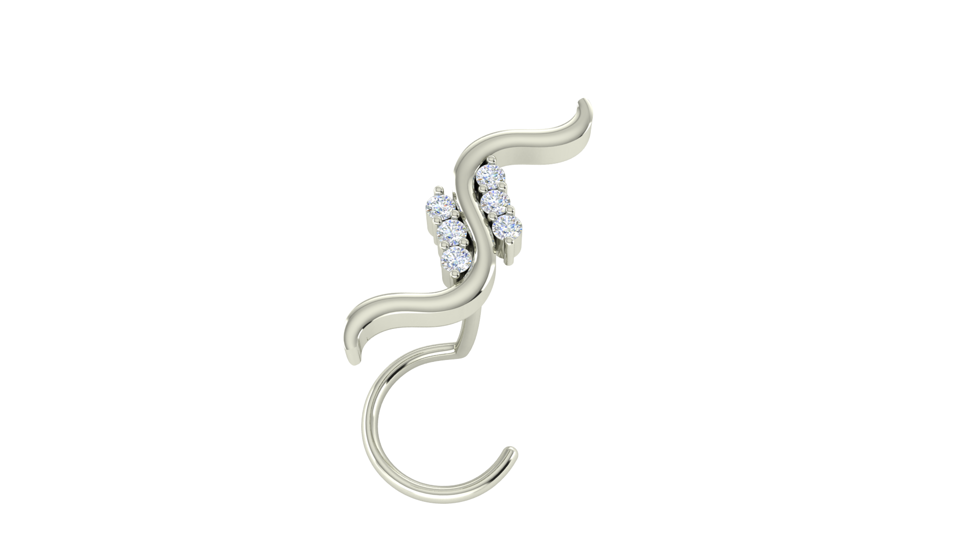 RKC JEWELRY 925 Sterling Silber Zarte Nasennadel für Damen, 14 Karat Gelbgold vergoldet, Gewicht 1,00 g