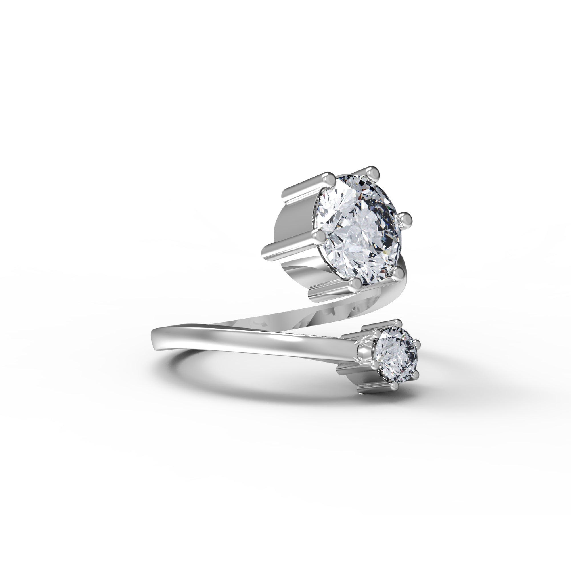 RKC 2.25 Ct rondgesnyde Moissanite-verloofring 925 silwer 14k Geelgoud oorgetrek vir vroue se gewig 3.8 gm en 1.70 mm