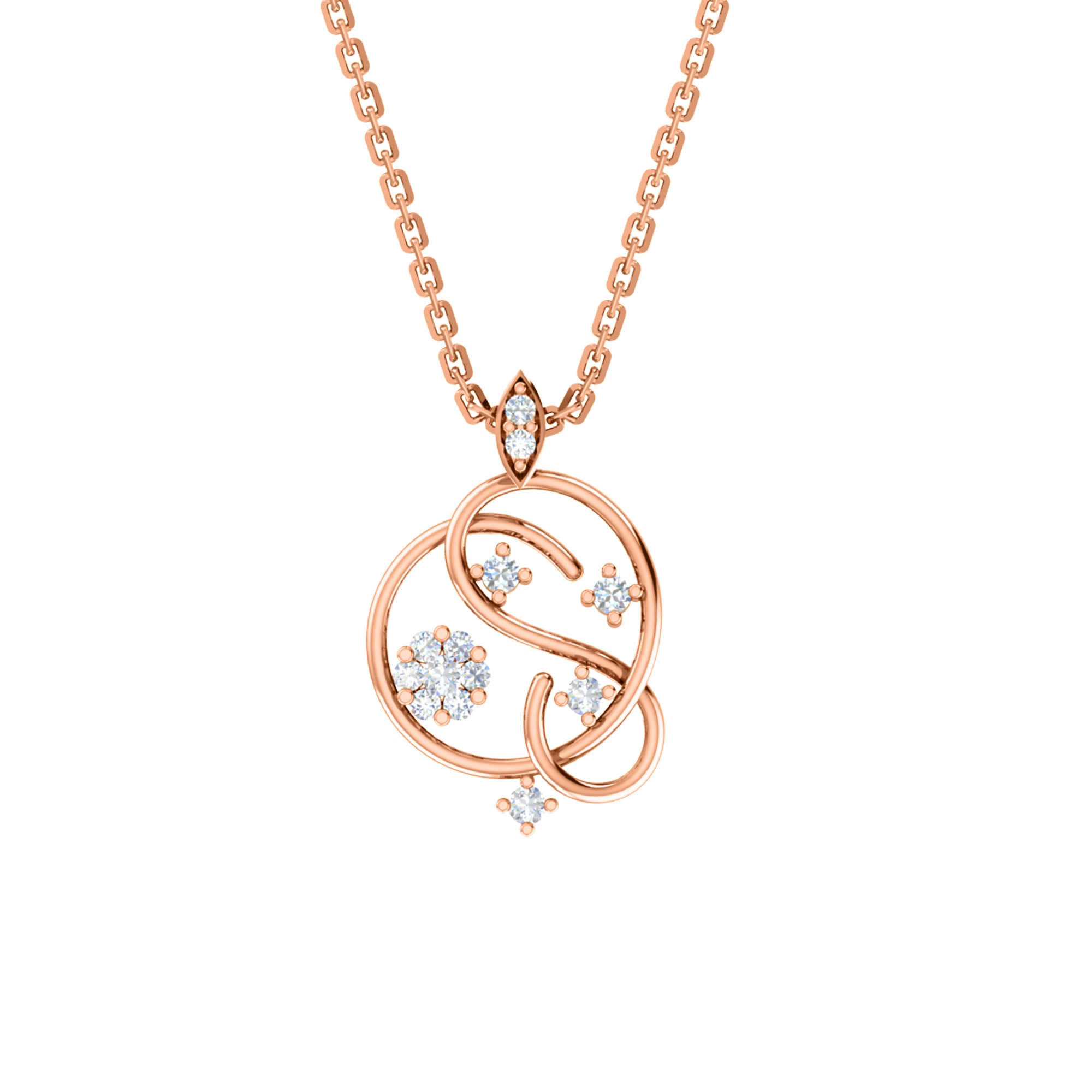 RKC 925 સિલ્વર ગોલ્ડન ટોટલ 0.32Ct મોઈસાનાઈટ પેન્ડન્ટ Wt 3.70gm અને Wt એરિંગ 1.80gm સેટ 14K યલો ગોલ્ડ પ્લેટેડ સાથે