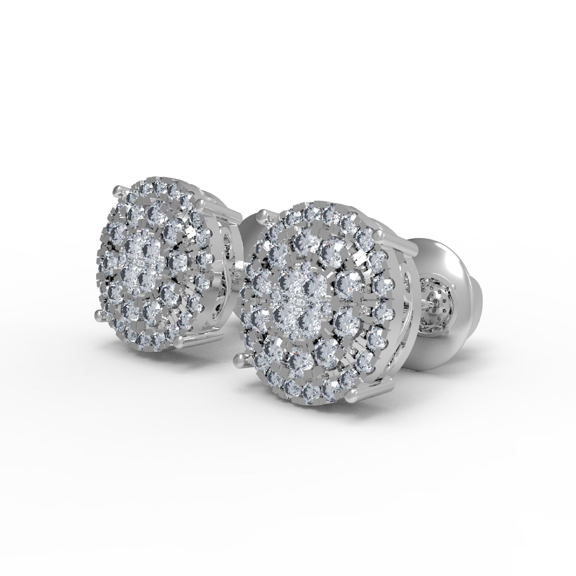 RKC 925 Sterlingsølv skrue tilbake Stud kvinner øredobber 14k gul Overvekt 2,80 GM Høyde 9,50 MM