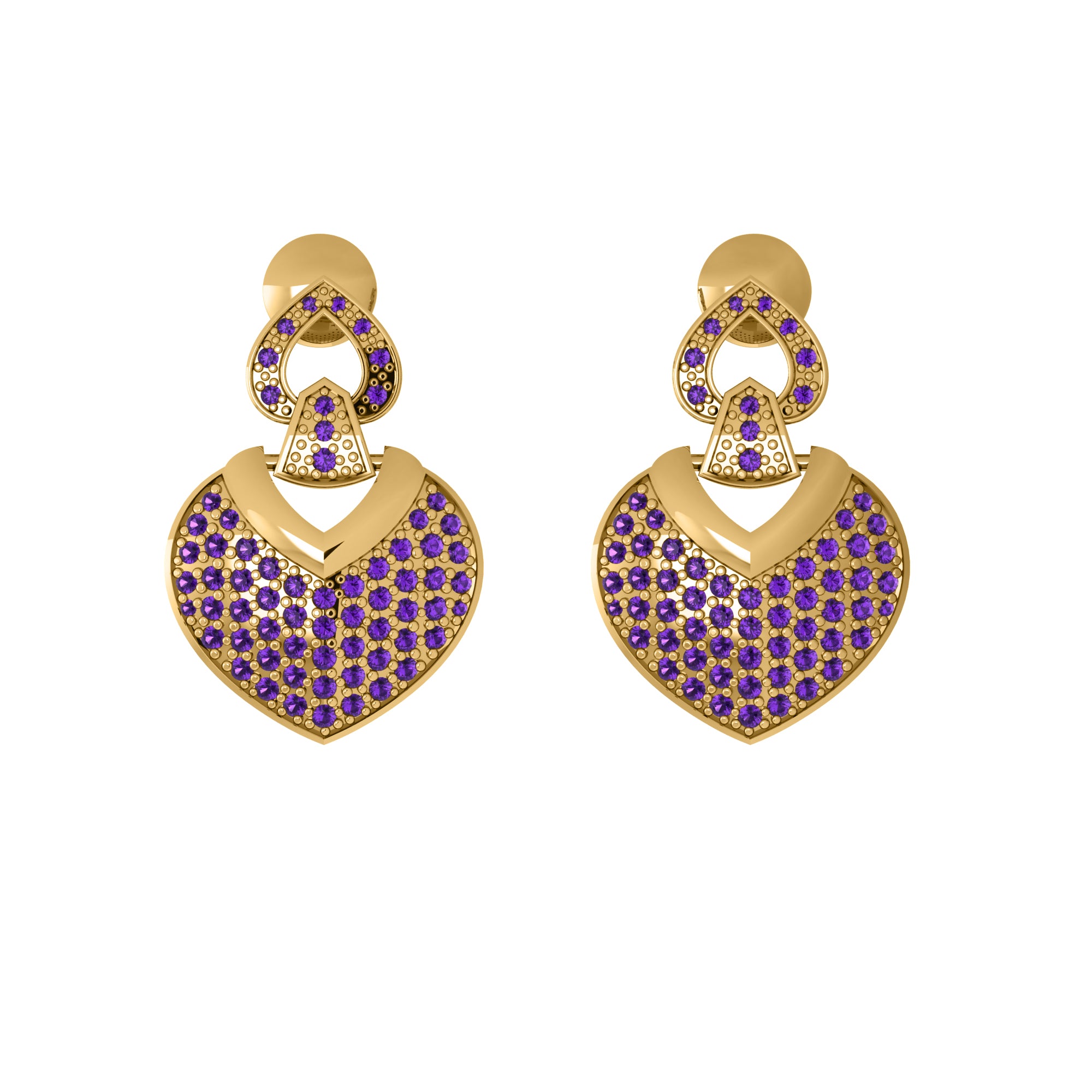 RKC 925 Silver Moissanite Sparking Drop Dangle Earring Rose Gold Plated 1.2 CT  Height 24.50 MM