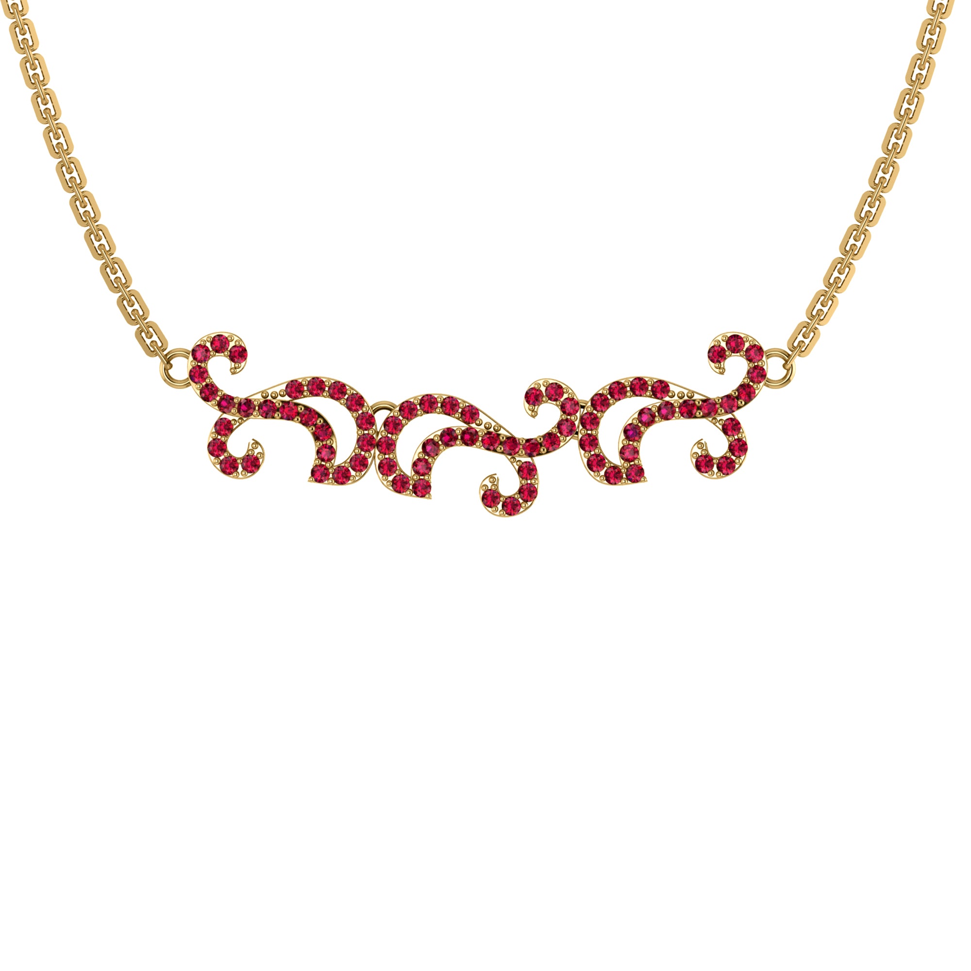 RKC 1.1 CT Moissanite Charming Necklace 925 Silver 14k Rose gold Plated Product Weight 5.50 GM Height 11.00 MM