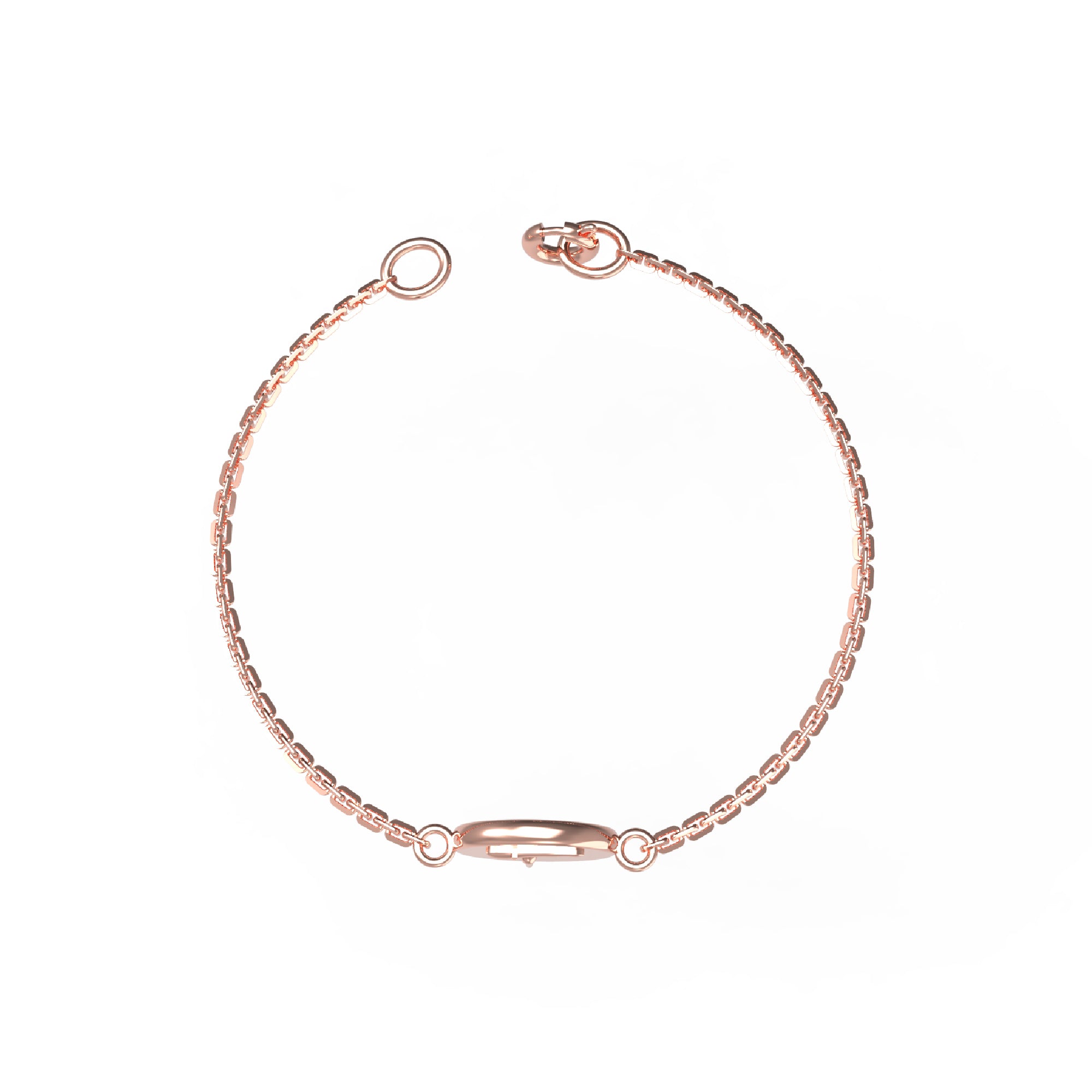 RKC 925 Sterling Silver Round Shape Initial Bracelet Gift for Her 14K Yellow Gold Plated Wt 3.25gm