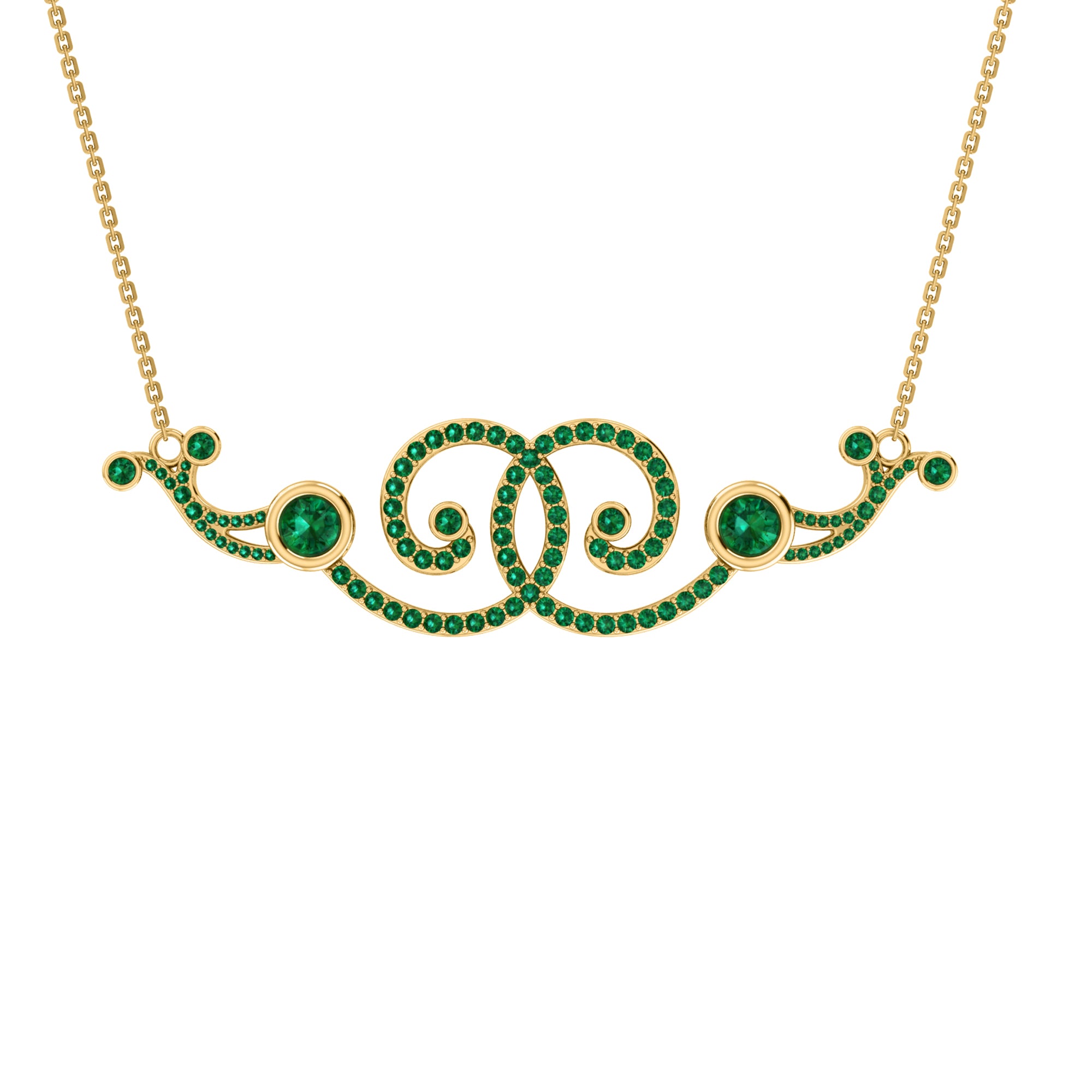 RKC 2.6 CT Moissanite Charm Necklace 925 Silver 14k Rose gold Plated Product Weight 9.00 GM Height 18.00 MM