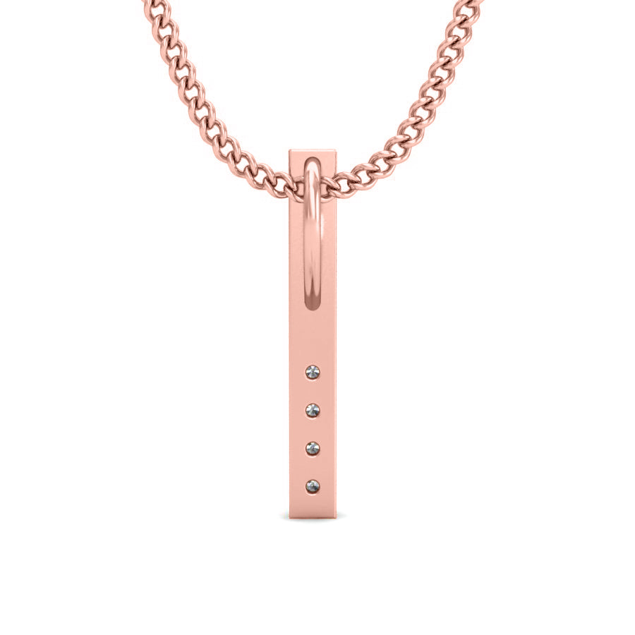 قلادة من الفضة الإسترليني RKC 0.04 مويسانيتي هدية لها لمسة نهائية من الذهب الأصفر عيار 14 قيراط بوزن 2.4 جم ارتفاع 14 مم