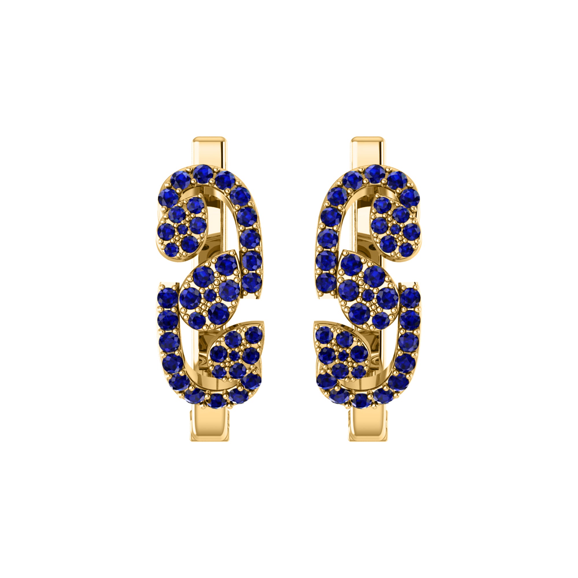 RKC 925 Sterling Silber Hoops & Huggies Damen-Ohrring, 14-karätige Rose, Gesamtgewicht: 5,00 g, Höhe: 20,50 mm