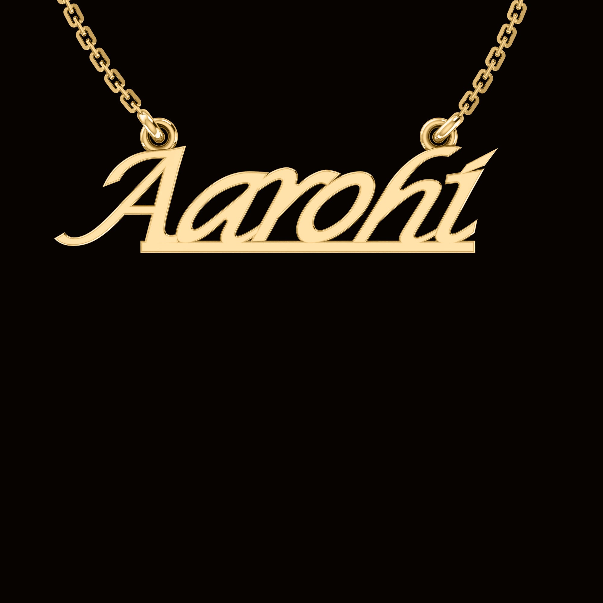 RKC Lettre Nom Pendentif Collier 925 Bijoux en Argent Plaqué Or Jaune 14K Poids du produit 3,70 GM Hauteur 11,10 MM