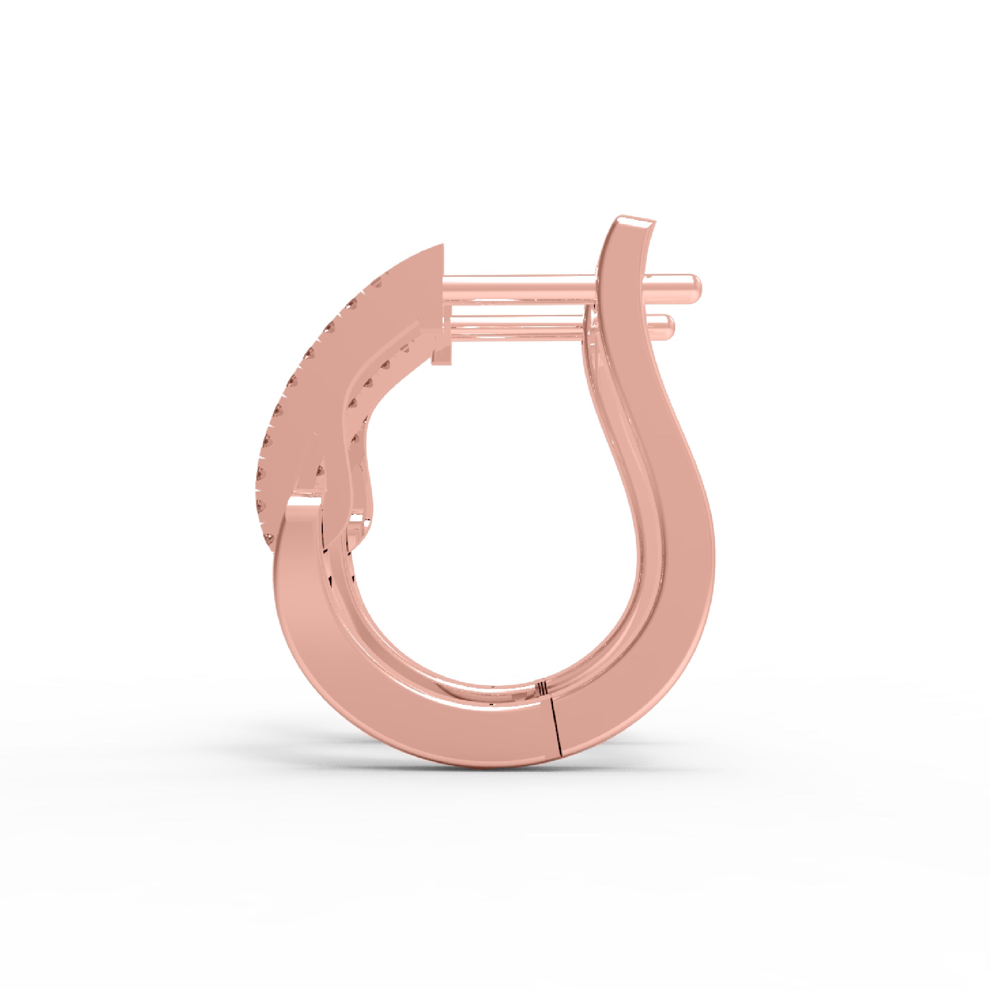 RKC 925 স্টার্লিং সিলভার হুপ মহিলাদের কানের দুল 14k হলুদ ওভার পণ্য Wt 3.40 GM উচ্চতা 19.00 MM