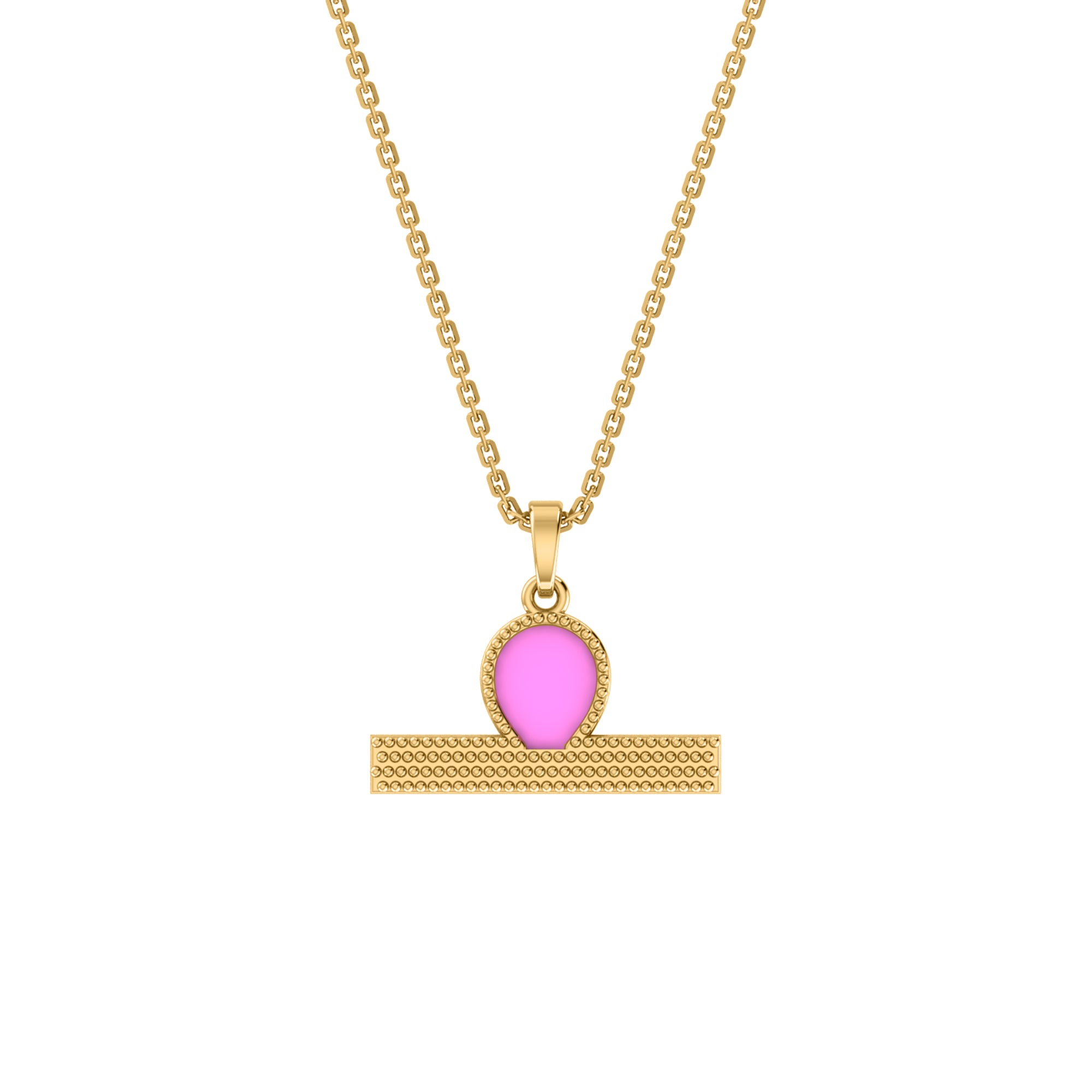 RKC Enamel Pendant 925 Silver Jewelry 14K Yellow Gold Plated Product Weight 4.00gm Height 12.50mm