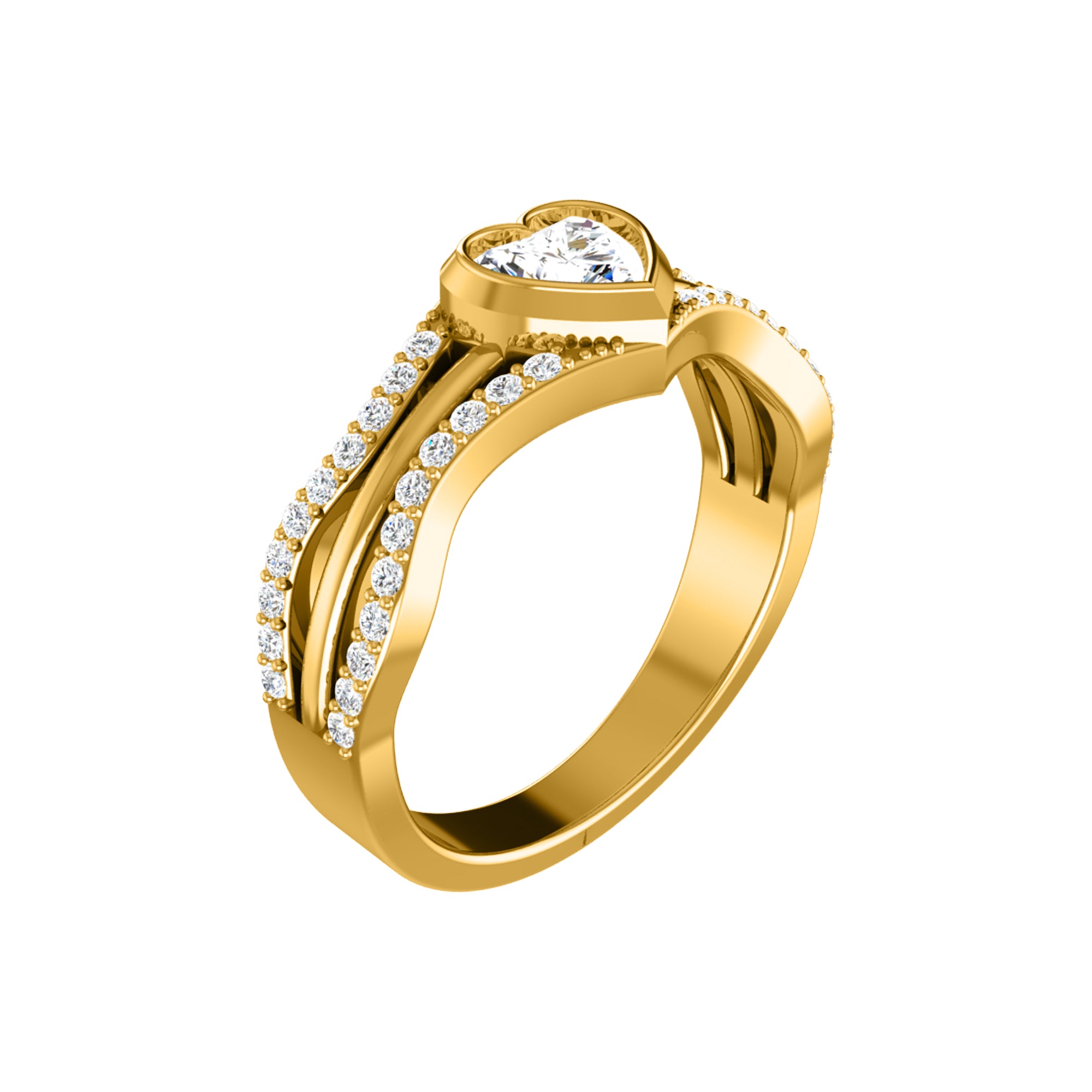 RKC szív moissanite eljegyzési gyűrű 925 ezüst 14K fehérarany bevonattal női súlyhoz 3,50 g