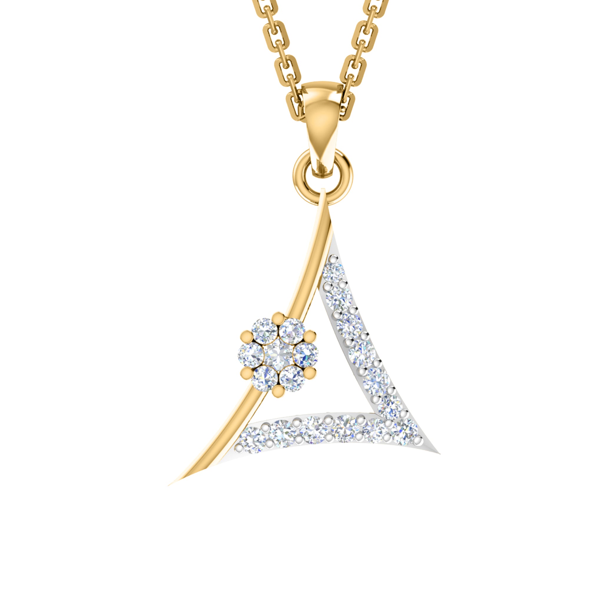 RKC 925 Срэбра Залаты Усяго 0,55 Карата Муасаніт Кулон Вага 3,40 г і Завушніцы 1,80 г Камплект з пакрыццём з ружовага золата 14K