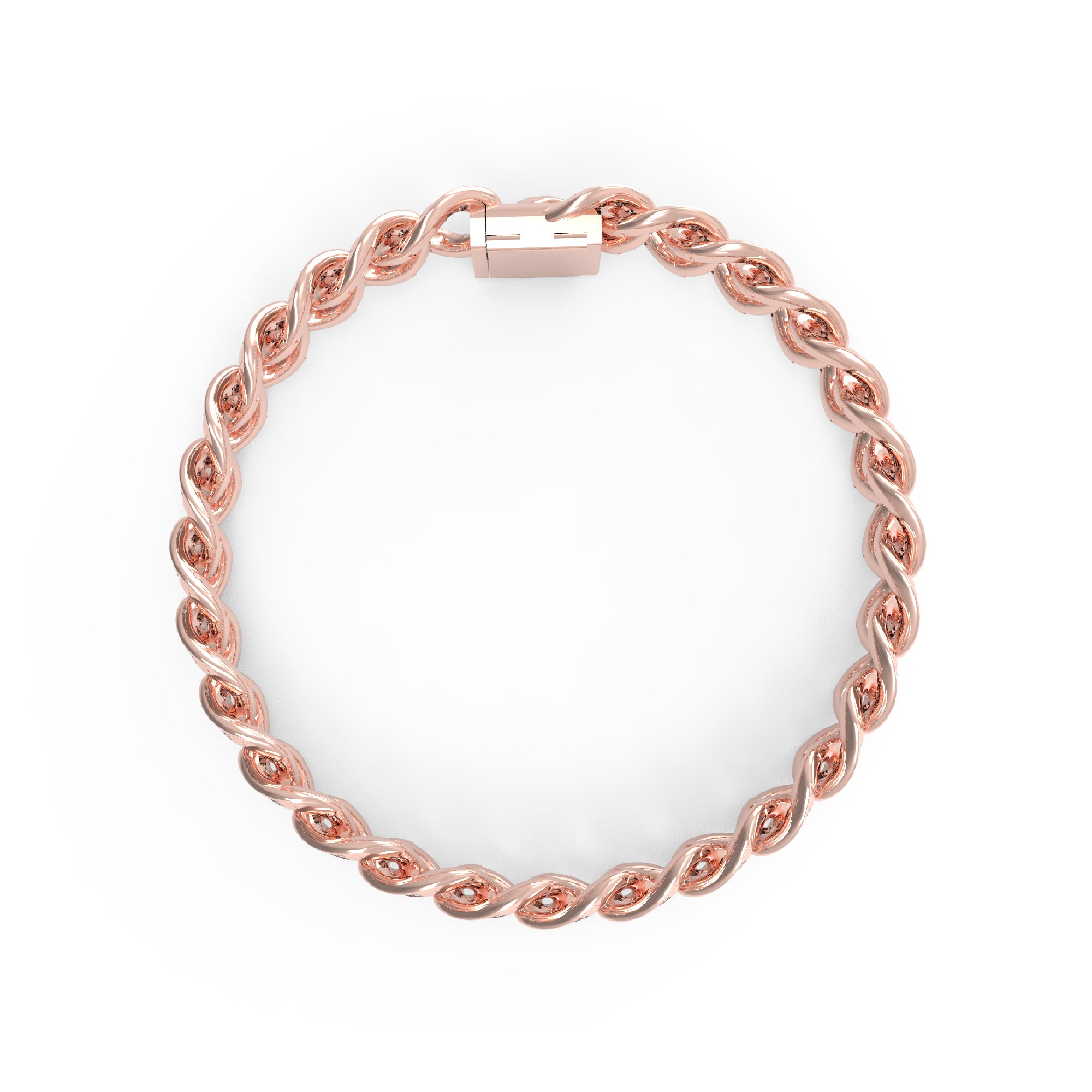 RKC 925 Sterling Silver 9.60Ct Moissanite Men's Cuban Bracelet 14K Yellow Gold Plated Wt 28.00gm Height 10.00mm