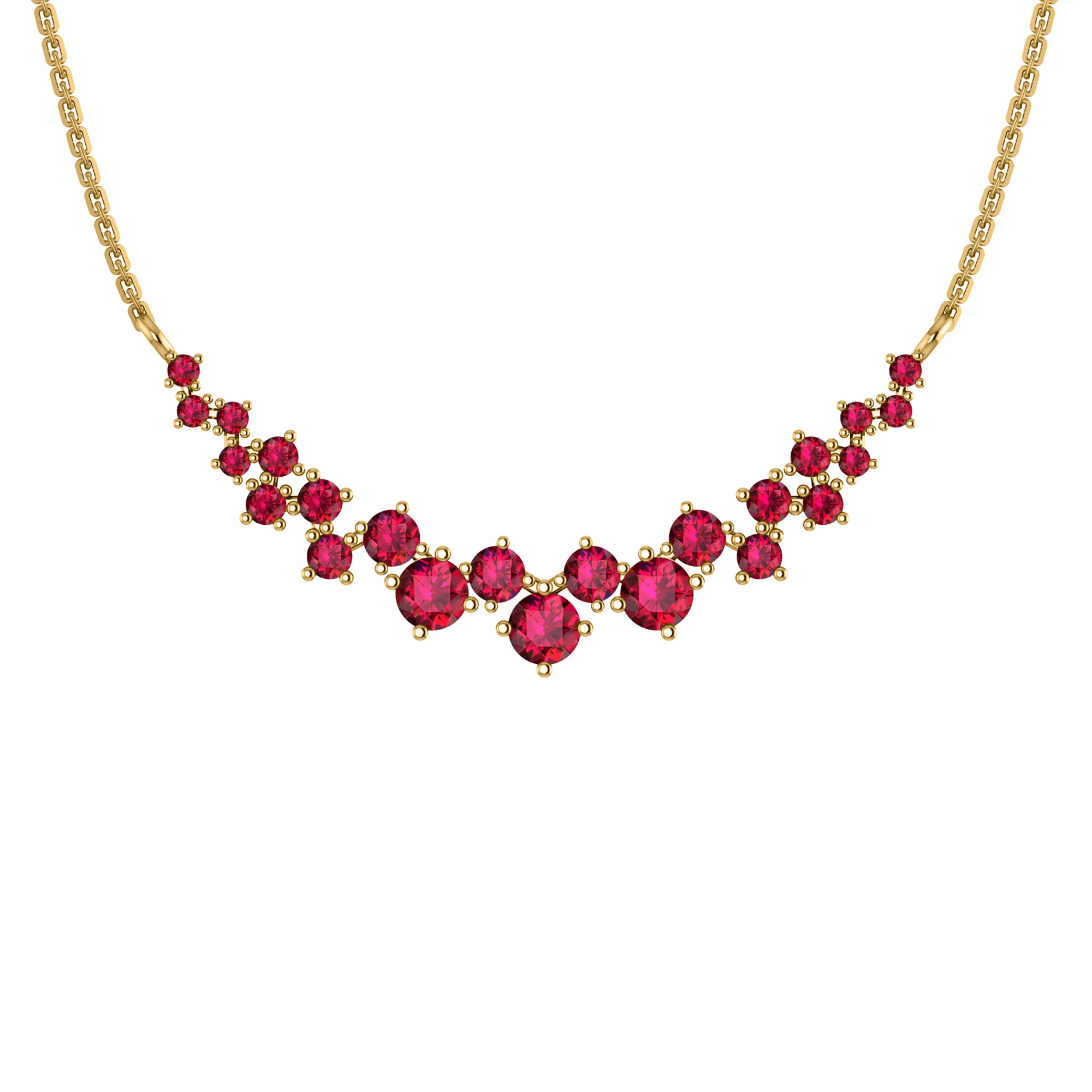 RKC 10.35 CT Moissanite Charming Necklace 925 Silver 14k Rose gold Plated Product Weight 4.80 GM