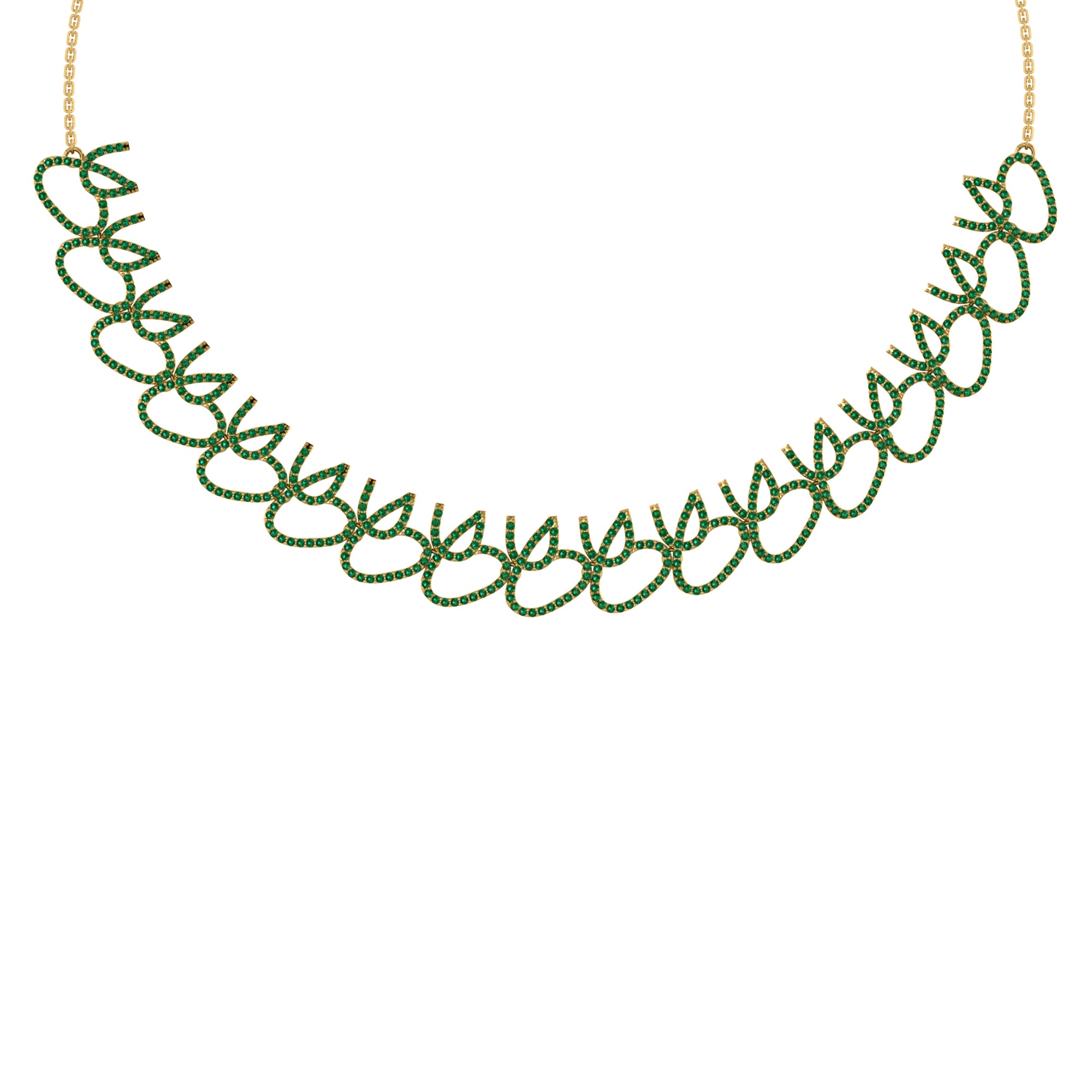 RKC 5.8 CT Moissanite Charming Necklace 925 Silver 14k Yellow gold Plated Product Weight 18.00 GM Height 15.00 MM