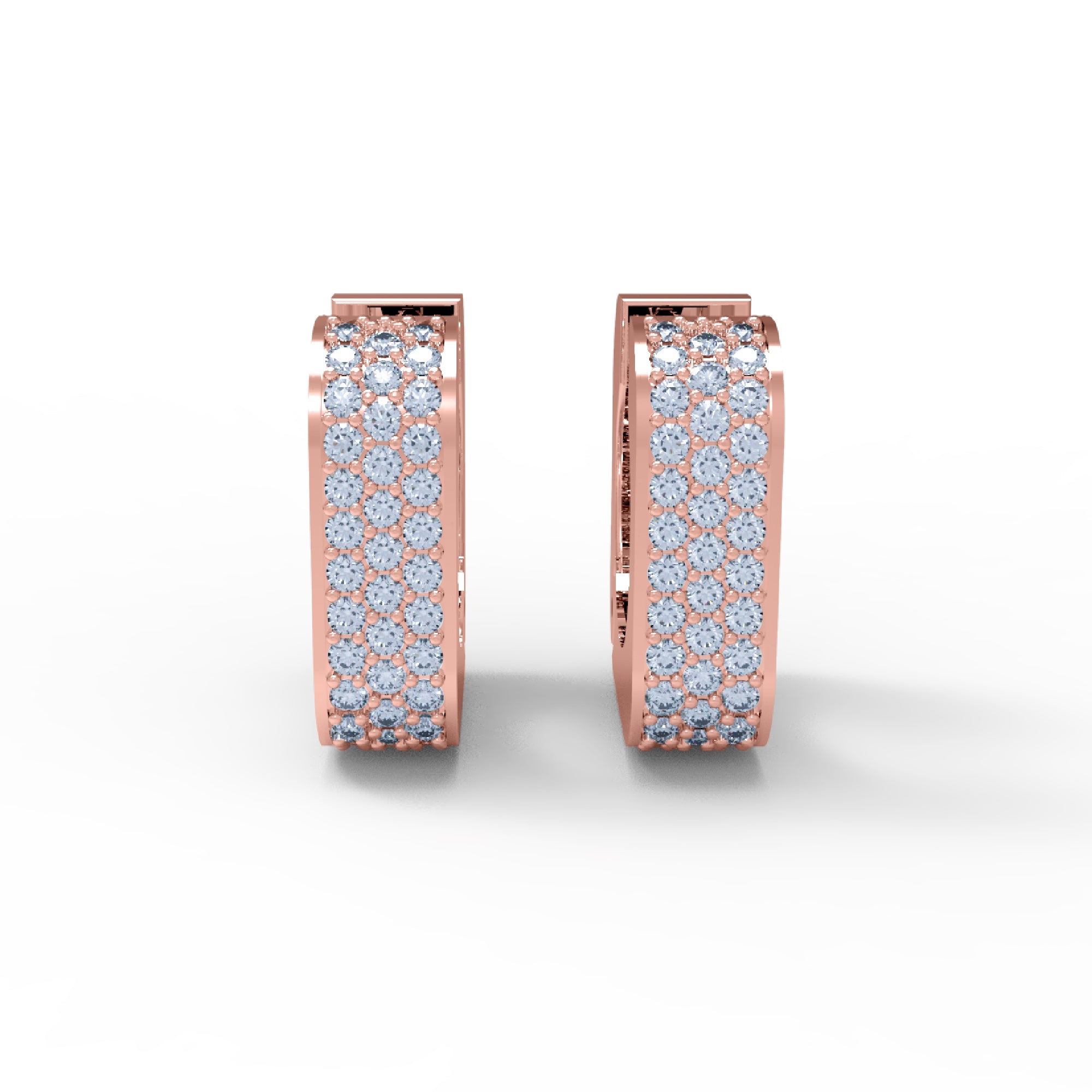 RKC 925 Sterling Silver Square Shaped Women Earring 14k White Over Product Wt 3.60 GM Height 11.50 MM