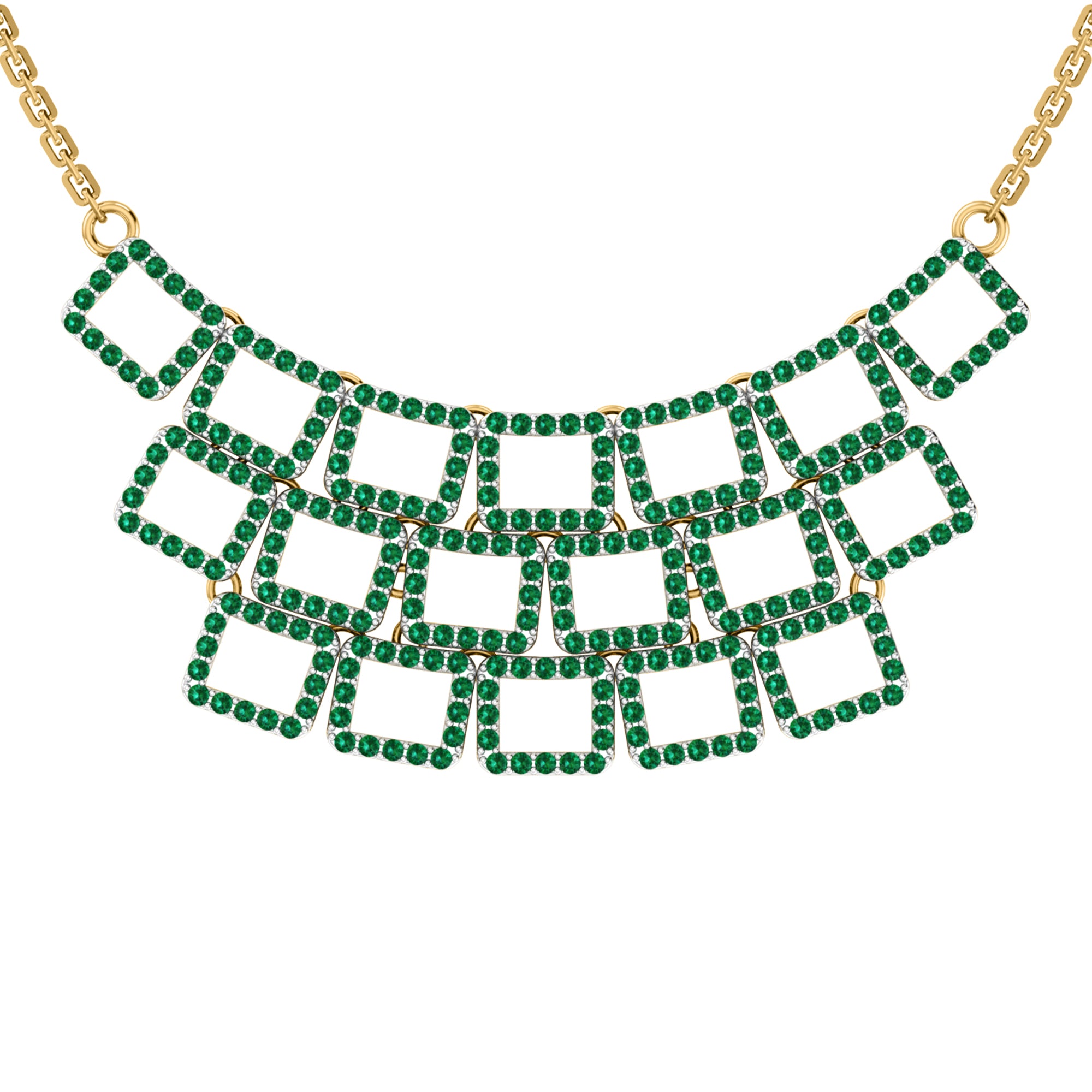 RKC 2.6 CT Moissanite Choker Necklace 925 Silver 14k Yellow gold Plated Product Weight 8.00 GM Height 20.00 MM