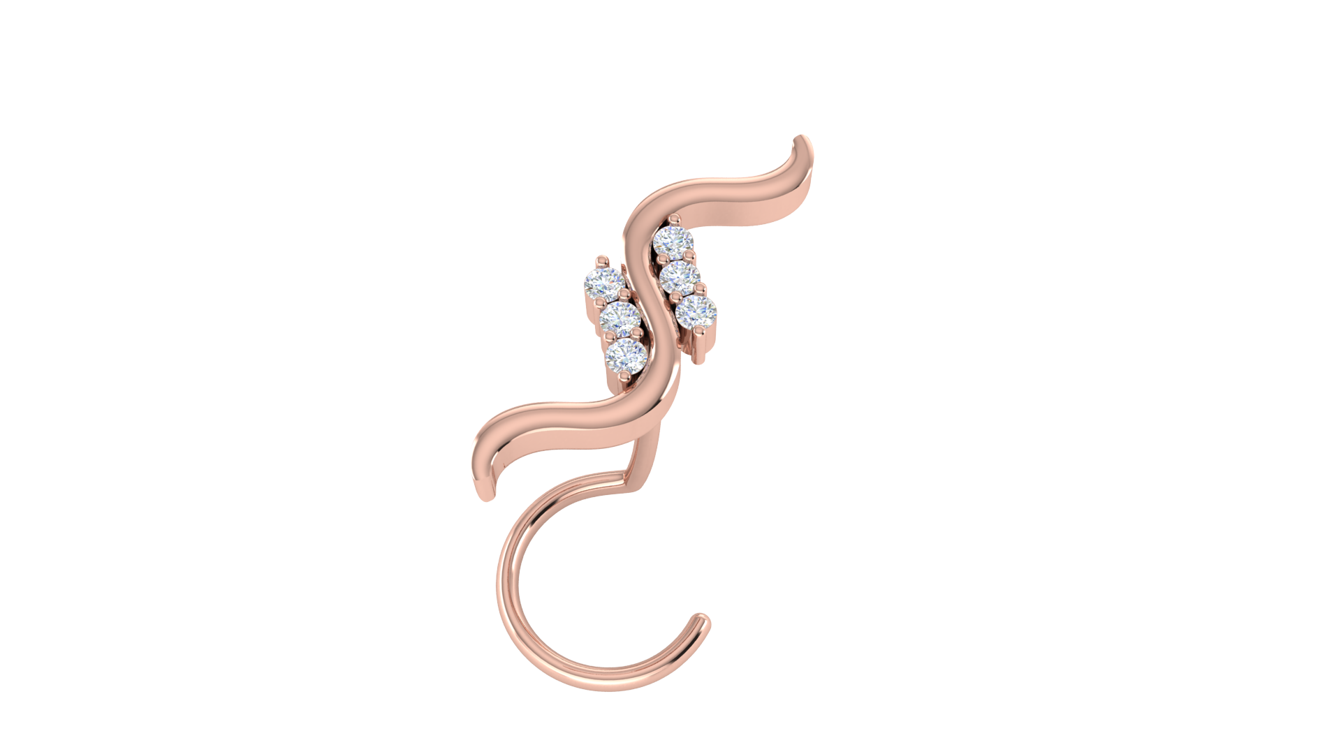 RKC JEWELRY 925 Sterling Silber Zarte Nasennadel für Damen, 14 Karat Gelbgold vergoldet, Gewicht 1,00 g