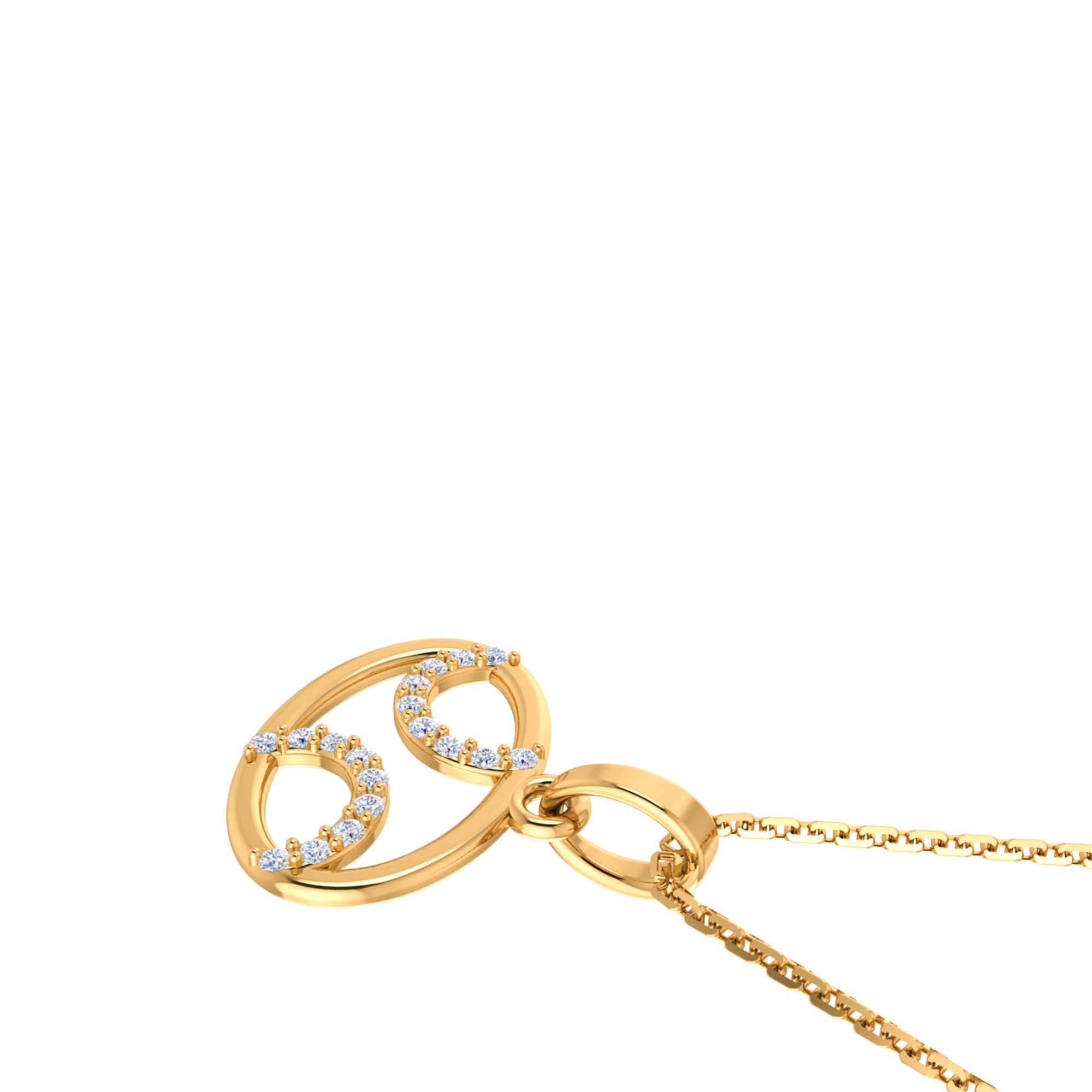 RKC Rose Gold Oval Shape Charming Pendant With Chain