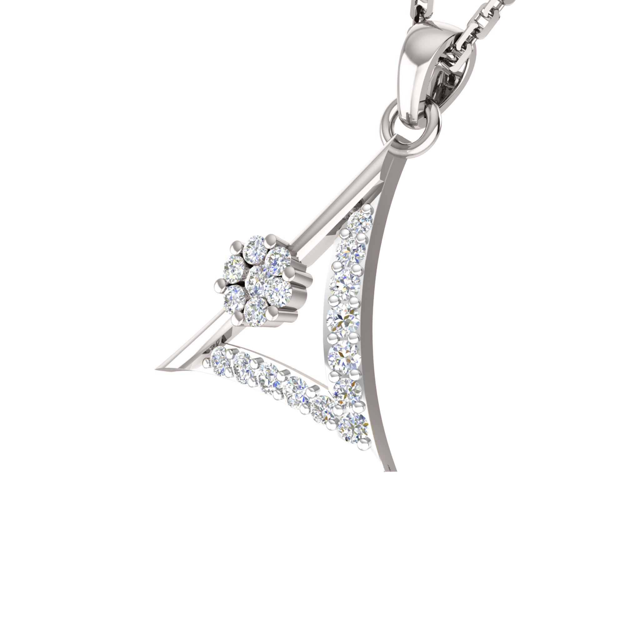 RKC 925 Срэбра Залаты Усяго 0,55 Карата Муасаніт Кулон Вага 3,40 г і Завушніцы 1,80 г Камплект з пакрыццём з ружовага золата 14K