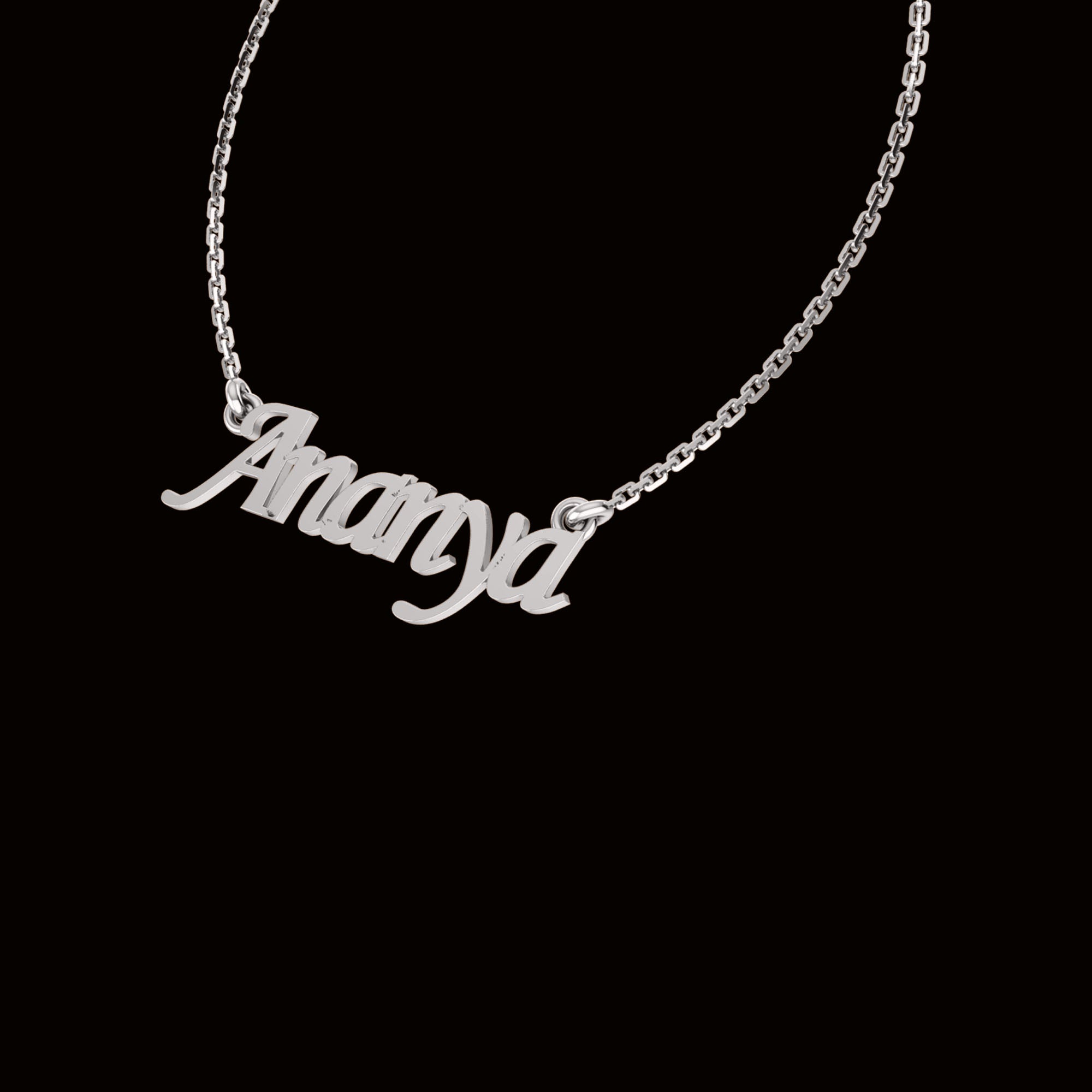 RKC Custom Name Pendant 925 Sterling Silver 14K Yellow Gold Plated Wt 3.20GM Height 11.20 MM