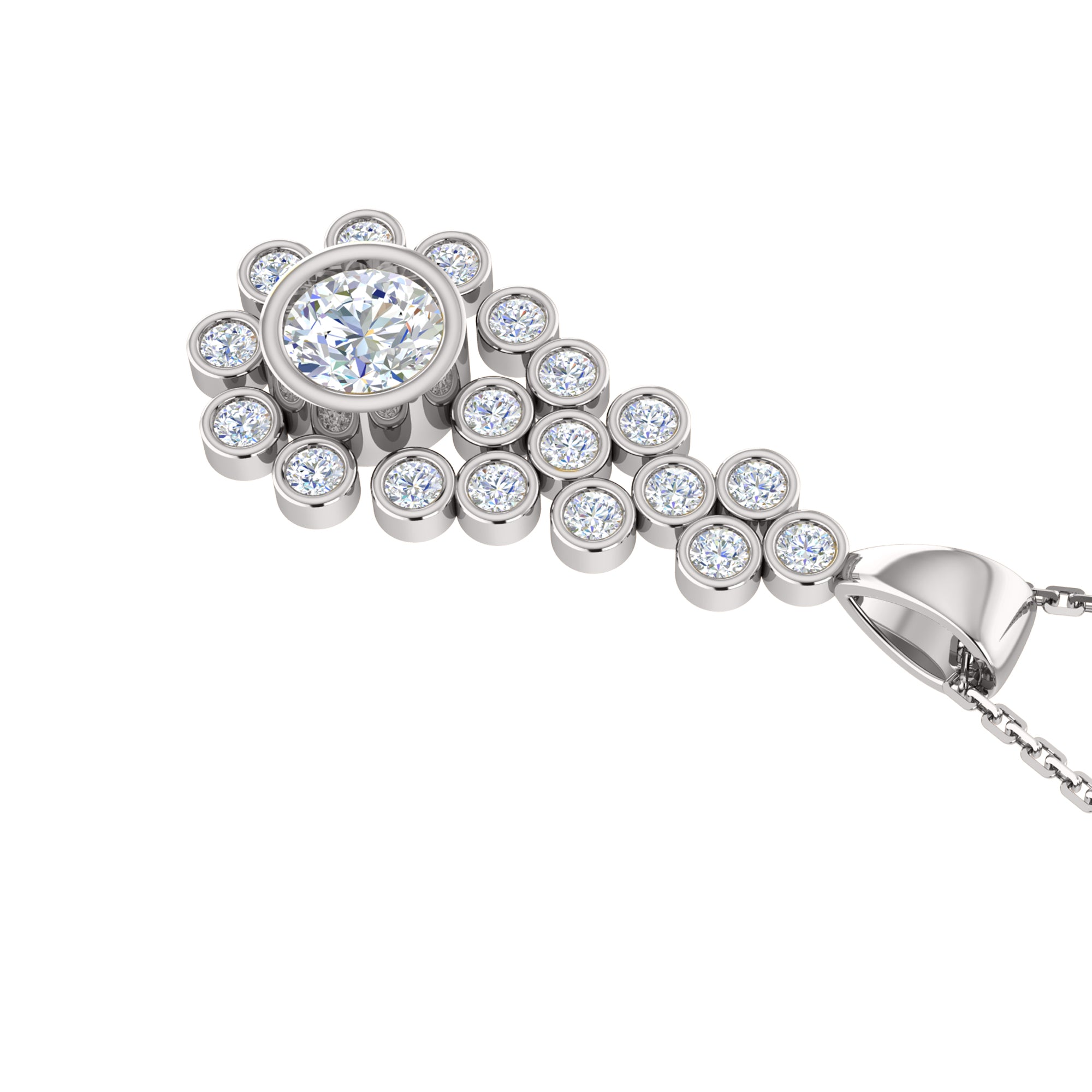 RKC 2.38CT მოისანიტის ცრემლსადენი გულსაკიდი 925 ვერცხლის სამკაულები 14K ვარდის ოქროთი მოოქროვილი წონა 6.50 გრ. სიმაღლე 38.00 მმ