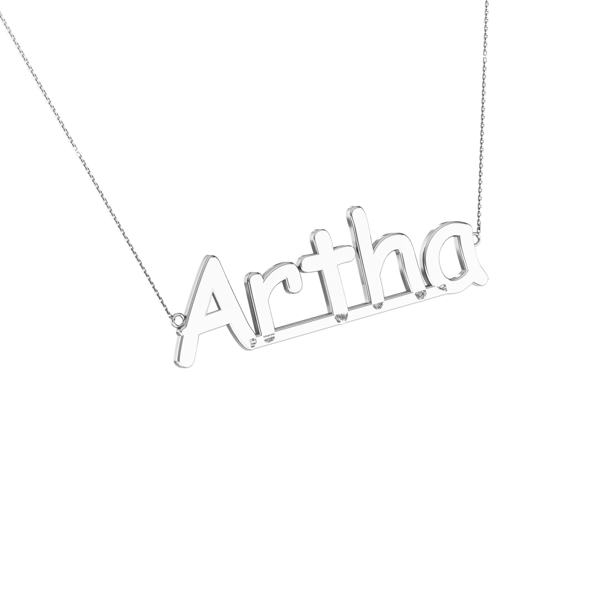 RKC Initial Customized Name Pendant 14k Yellow Gold Plated 925 Silver