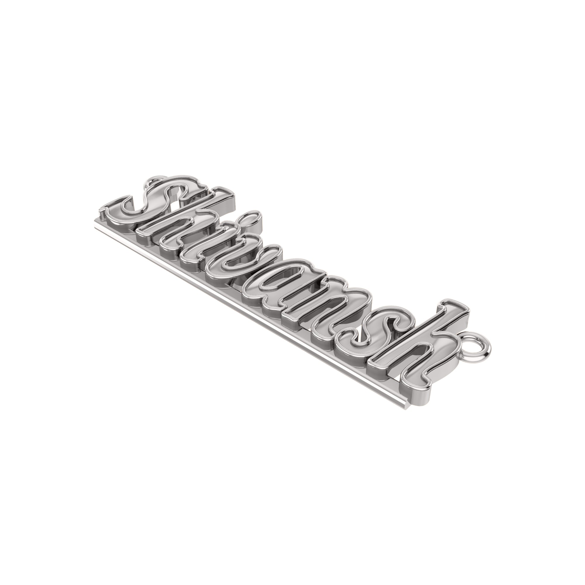 RKC Personalisieren Sie den Namensanhänger aus 925er Silberschmuck, 14 Karat Roségold vergoldet, Gewicht 3,50 g, Höhe 9 mm