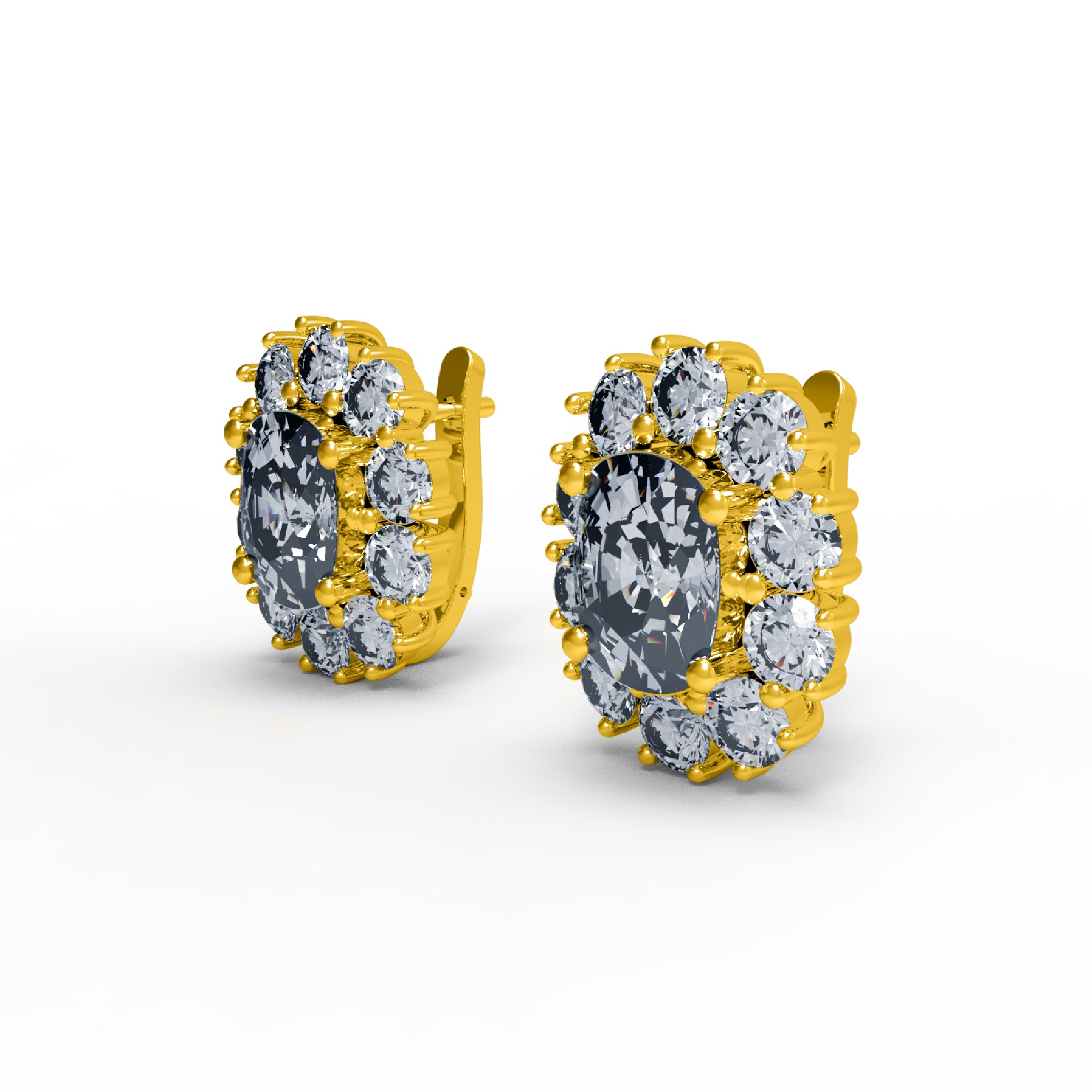 RKC 925 Sterling Silver Stud Women Earring 14k Rose Over Product Wt 7.50 GM Height 18.50 MM