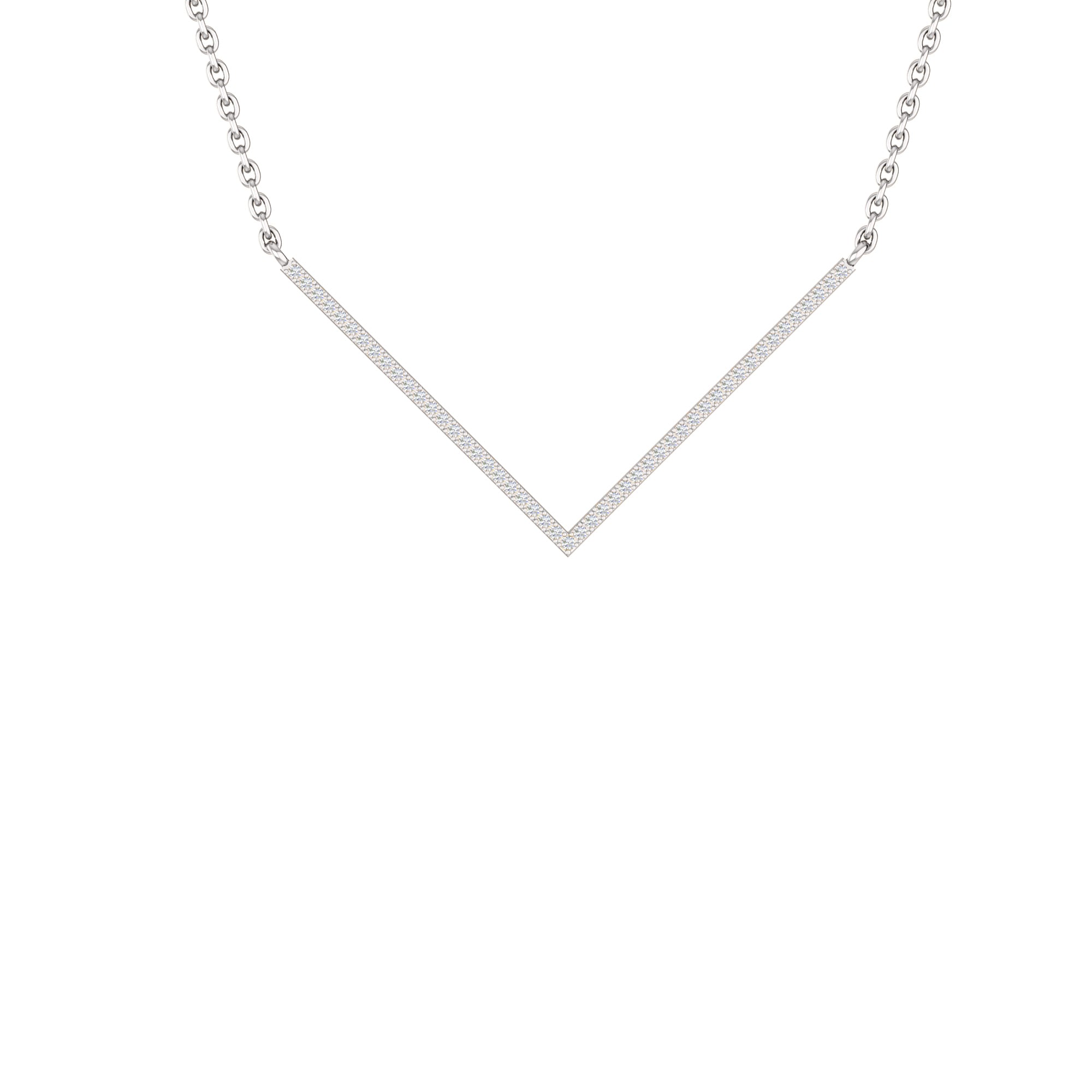 RKC 0.4 CT Moissanite Charm Necklace 925 Silver 14k Rose gold Plated Product Weight 3.5 GM Height 24.00 MM