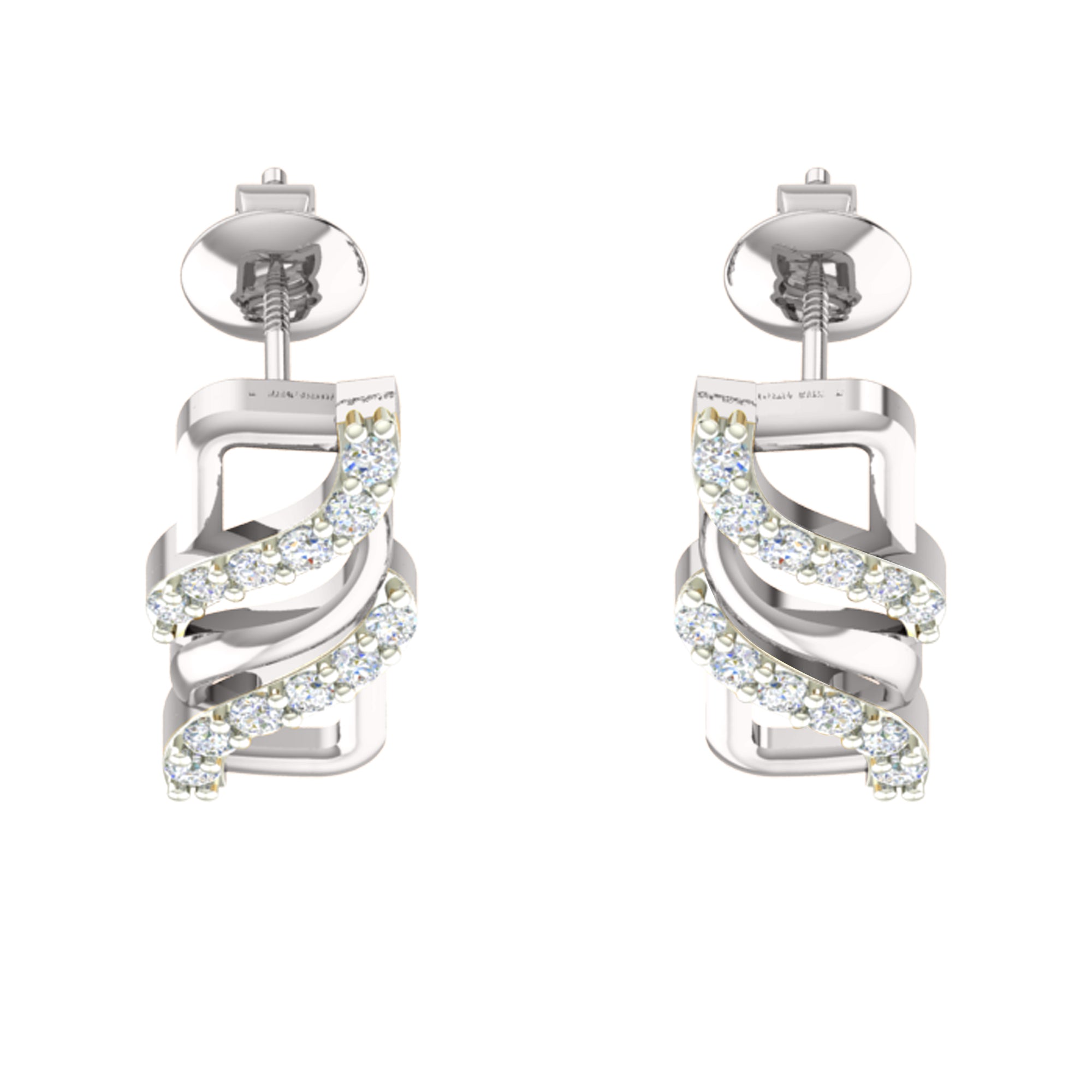 RKC 925 સિલ્વર ગોલ્ડન ટોટલ 0.48Ct મોઈસાનાઈટ પેન્ડન્ટ Wt 3.80gm અને Wt એરિંગ 2.20gm સેટ 14K યલો ગોલ્ડ પ્લેટેડ સાથે