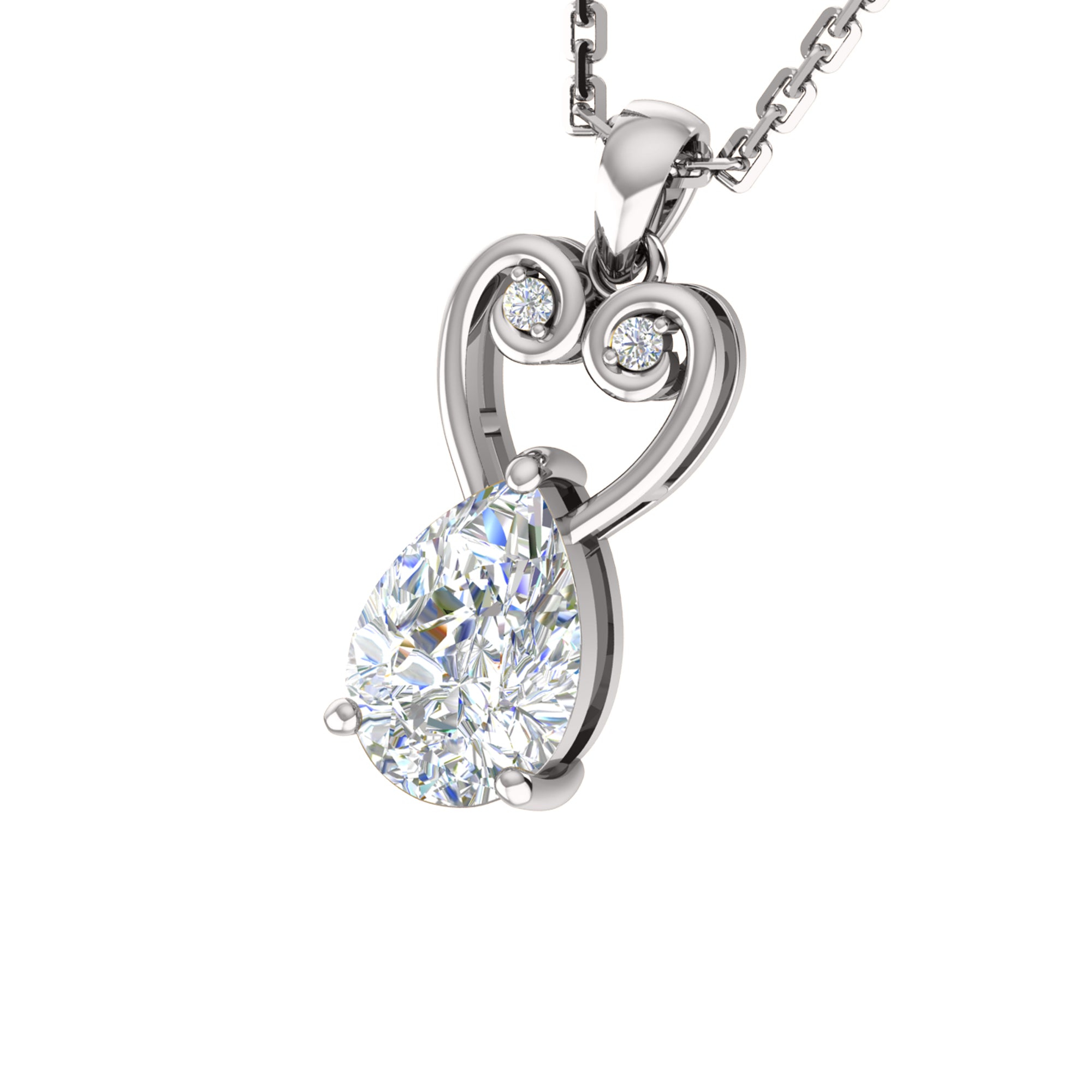 RKC 2,23 Ct könnycsepp moissanite medál 925 ezüst ékszer 14 K sárga aranyozott, súlya 3,60 g