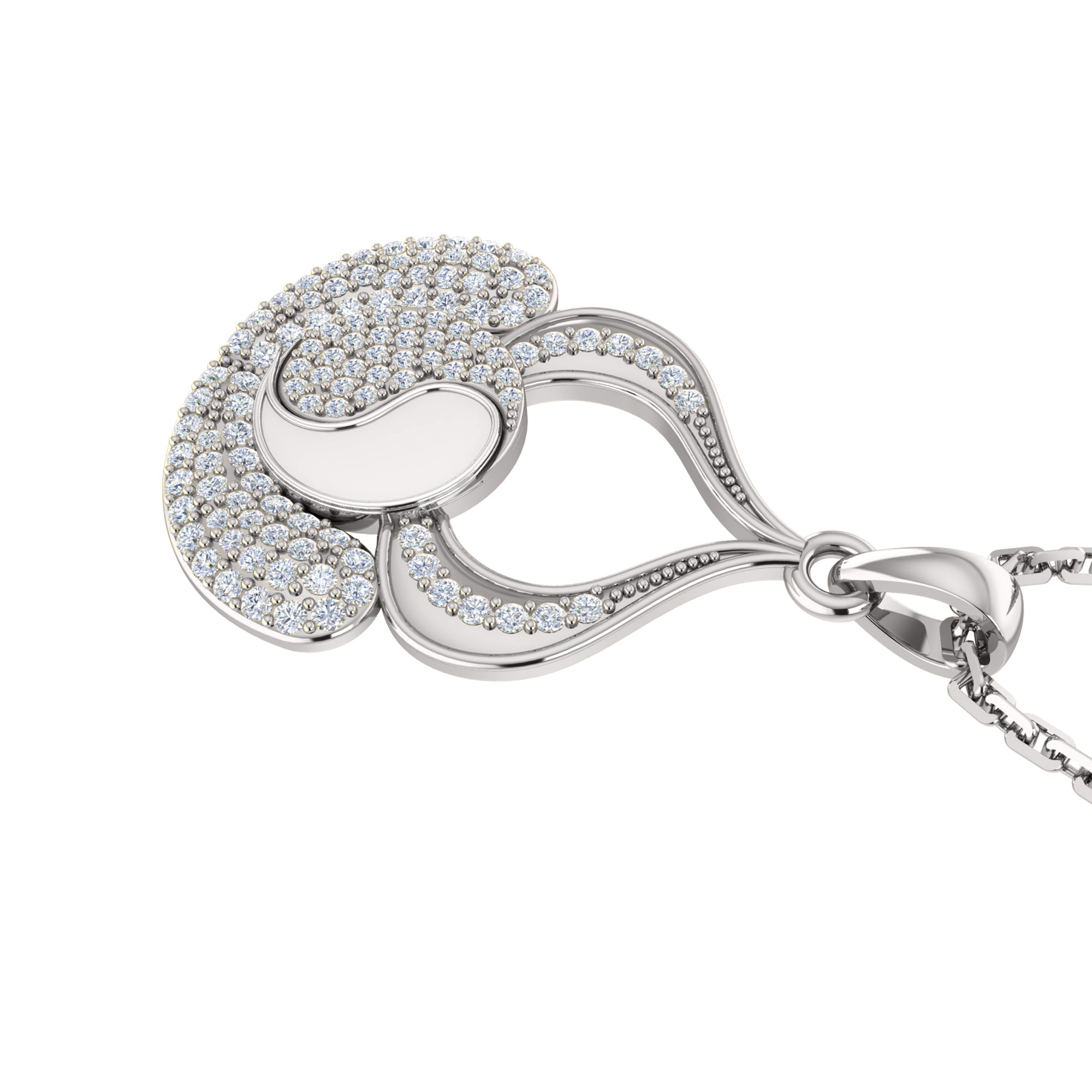 RKC 0.44Ct Moissanite Charm Pendant 925 Silver Jewelry 14K Yellow Gold Plated Wt 4.50gm Height 20mm