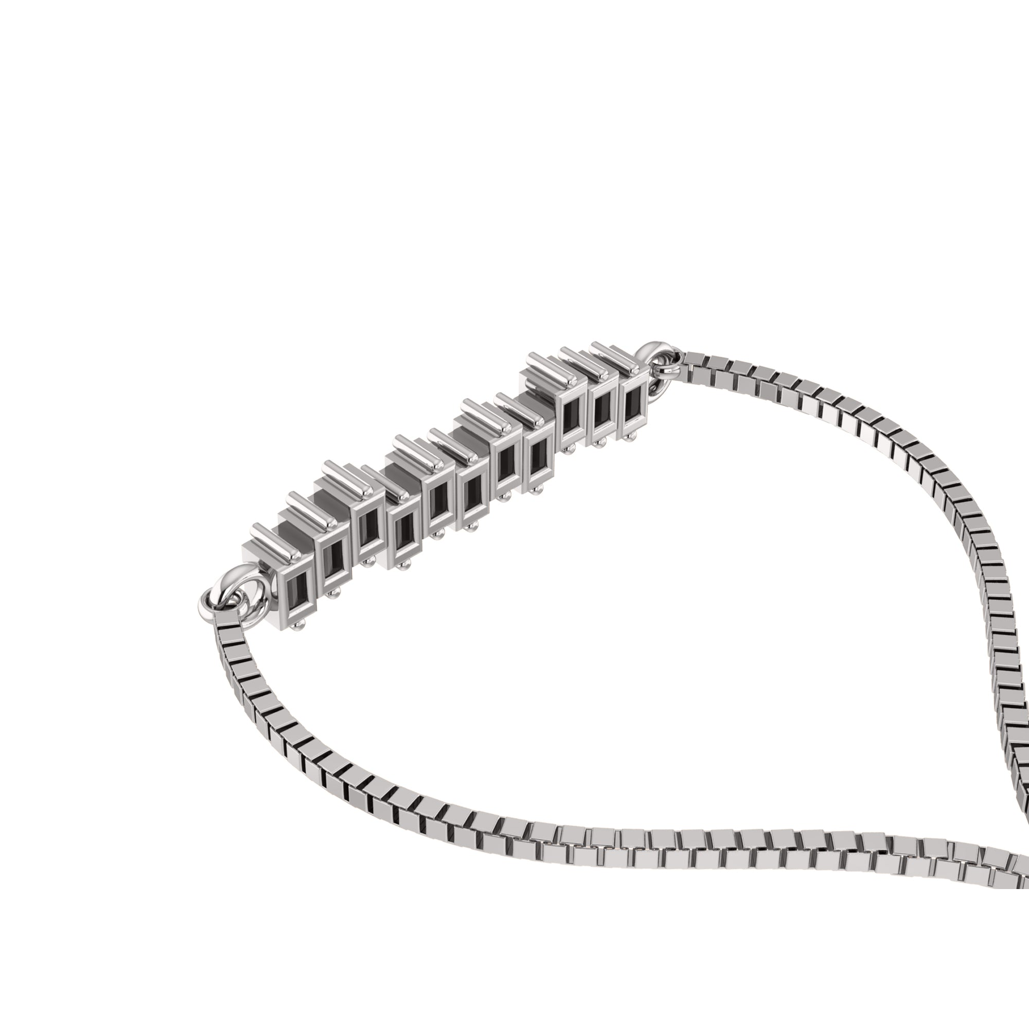 RKC Moissanite Charm Bolo βραχιόλι 14 καρατίων ροζ επιχρυσωμένο Βάρος 3 γρ.