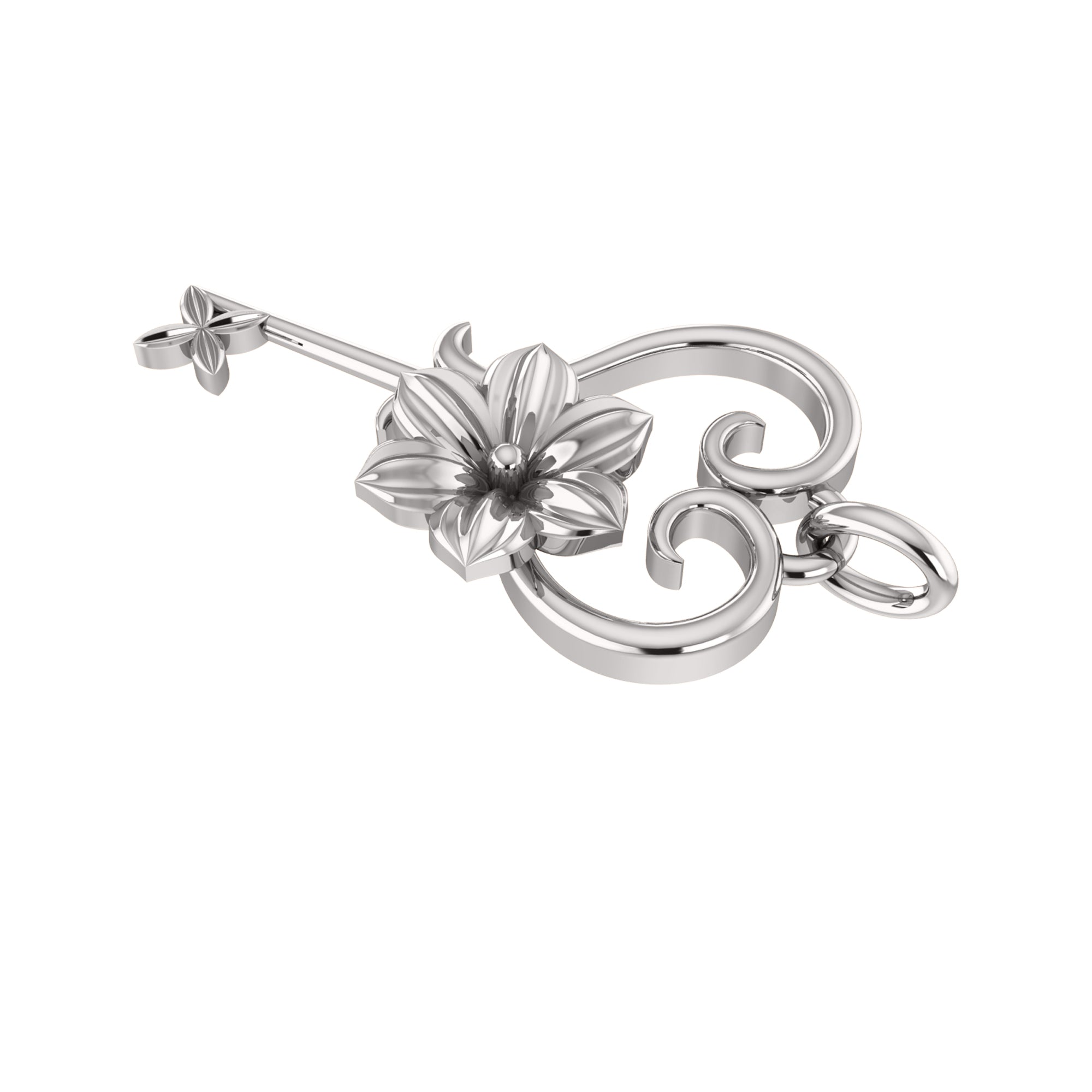 RKC কী স্টাইলের দুল 925 রৌপ্য গহনা 14K হলুদ সোনার প্রলেপ Wt 3.50gm উচ্চতা 25.20mm