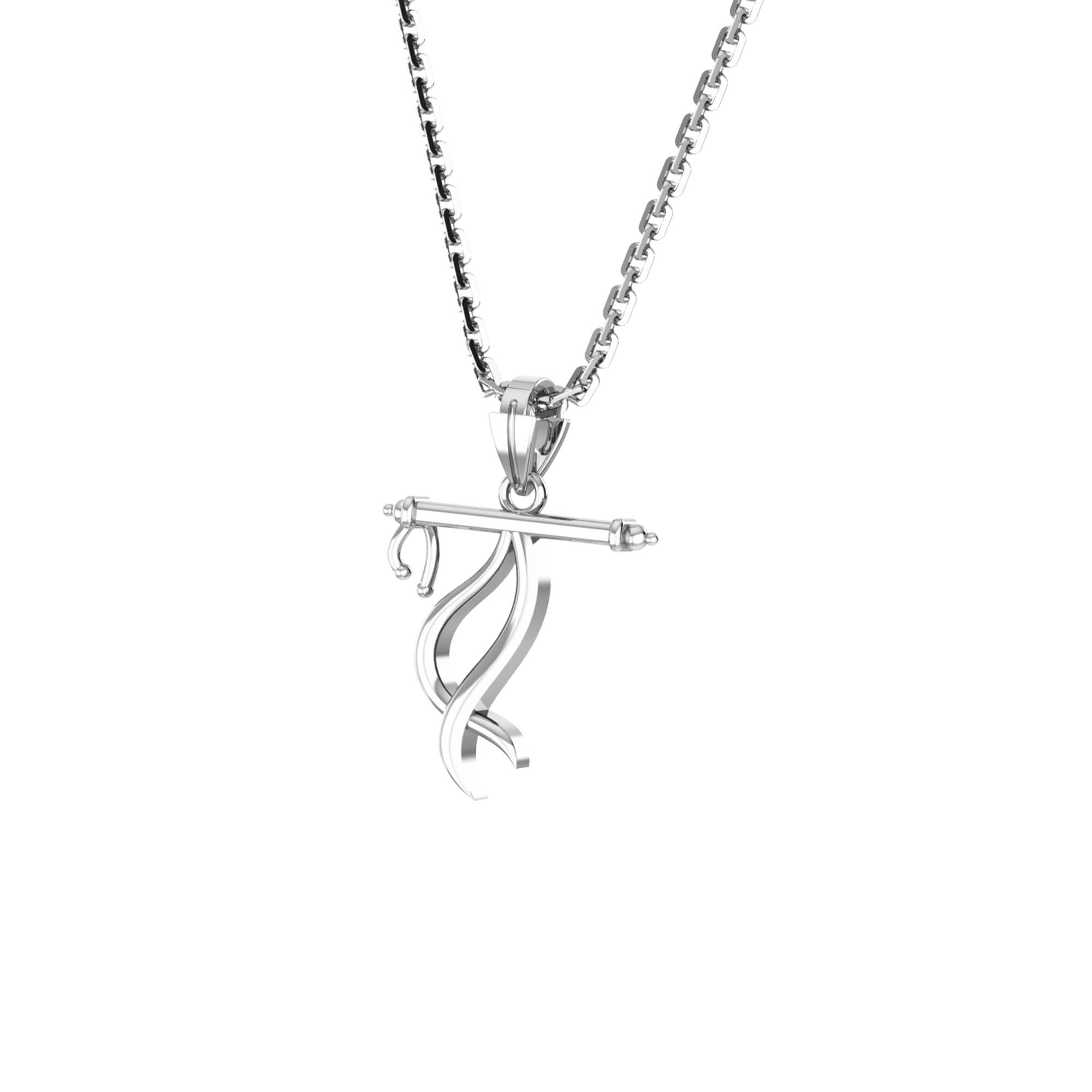 RKC Charming Pendant With Box Chain 14k Yellow/ White/ Rose Gold Plated