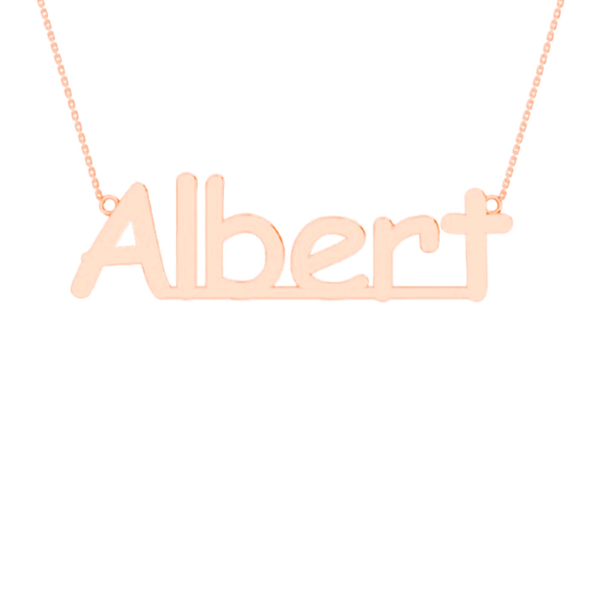 RKC Customize Initial Name Pendant Necklace 14k Yellow Gold Plated Weight 4.5 gm