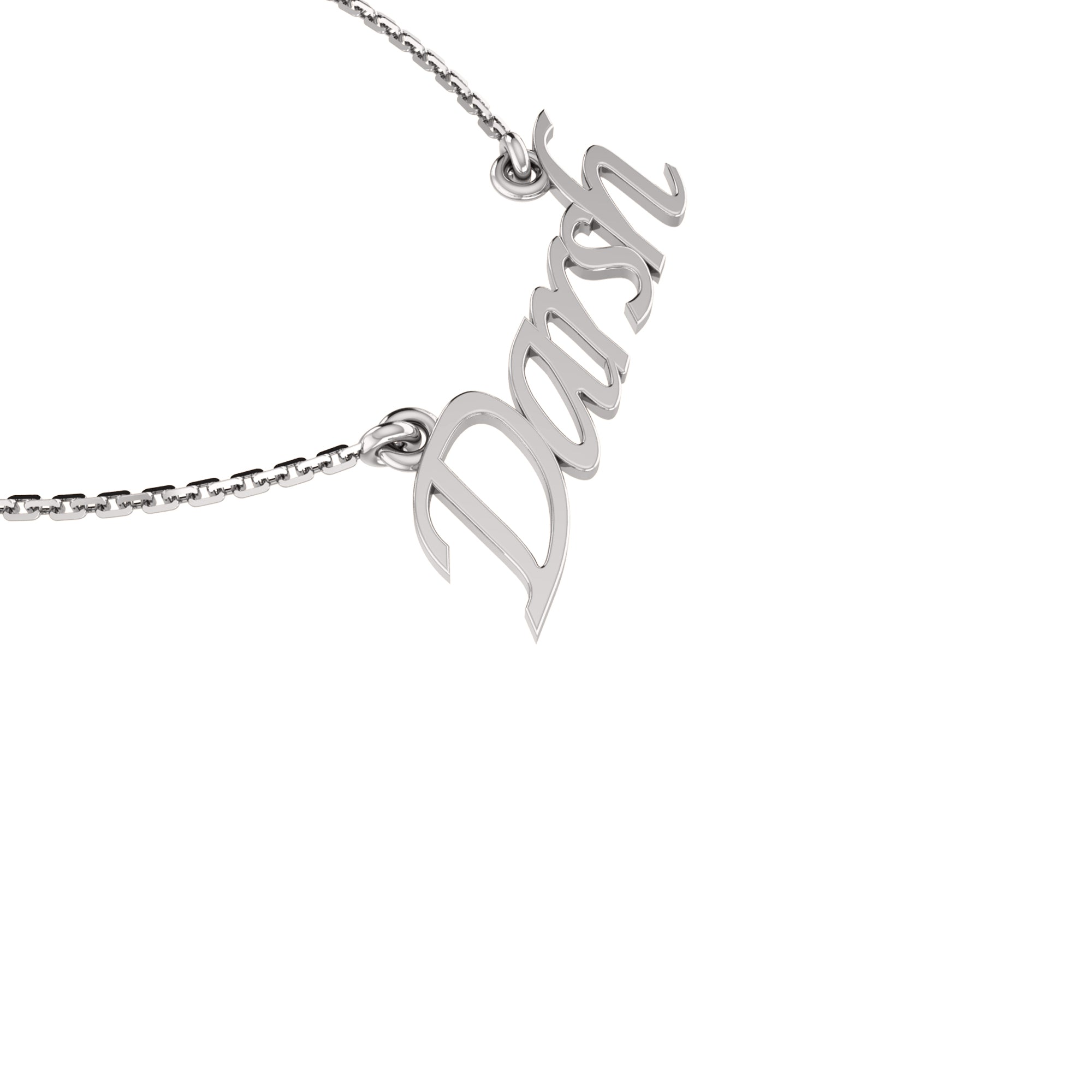 Каралі з кулонам з імем RKC, ювелірныя вырабы з срэбра 925 пробы, пакрыццё з жоўтага золата 14 карат Вага прадукту 3,25 GM Вышыня 9,45 мм