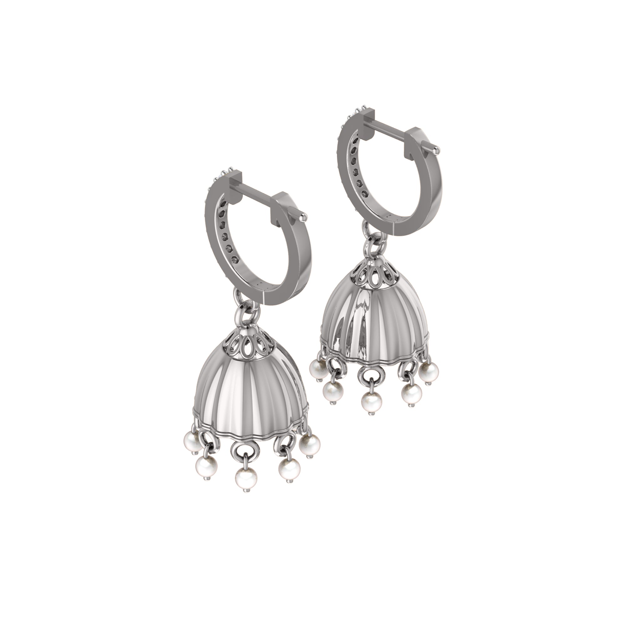 RKC 925 Sterling Silber Creolen-Clip für Damen-Ohrringe, 14-karätige Rose, Produktgewicht: 4,00 GM, Höhe: 29,00 mm