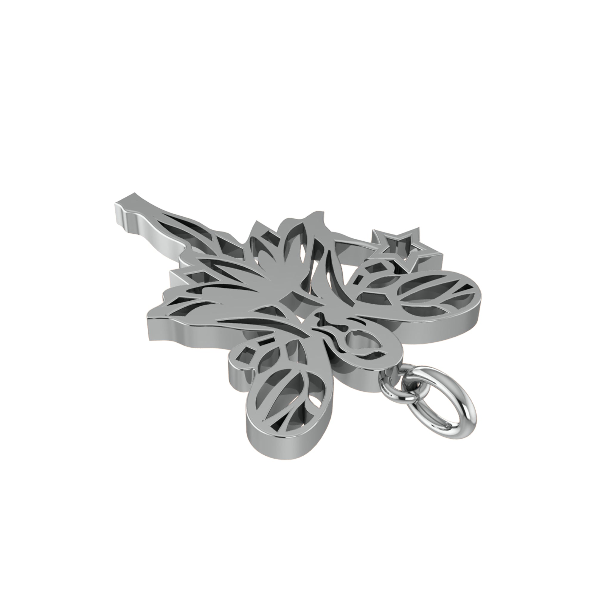 RKC অ্যাঞ্জেল দুল 925 সিলভার জুয়েলারী 14K রোজ গোল্ড প্লেটেড Wt 4.10gm উচ্চতা 25.80mm