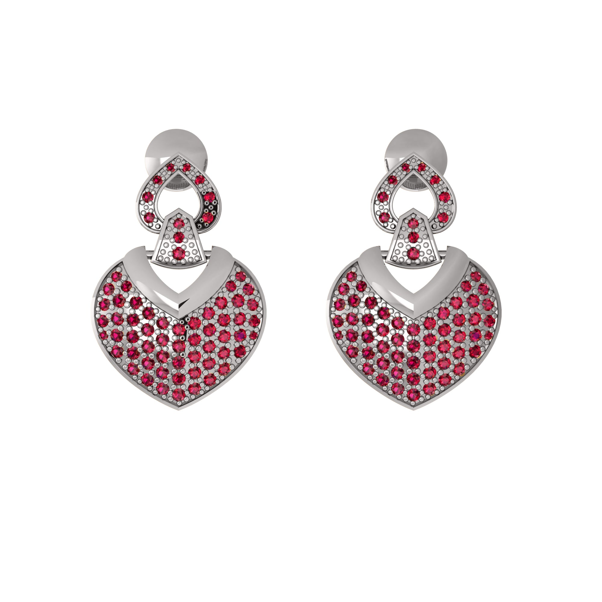 RKC 925 Silver Moissanite Sparking Drop Dangle Earring Rose Gold Plated 1.2 CT  Height 24.50 MM