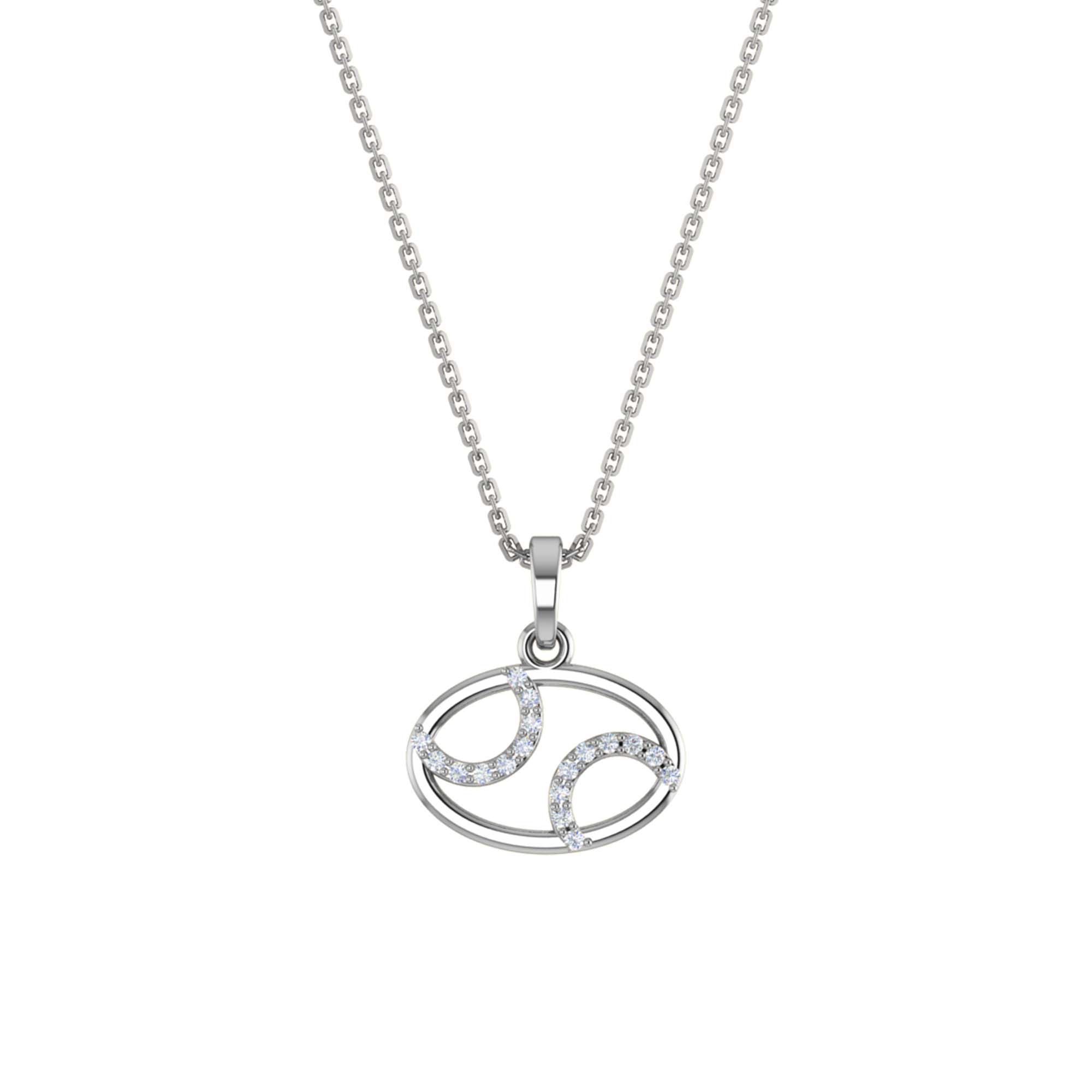 RKC Rose Gold Oval Shape Charming Pendant With Chain