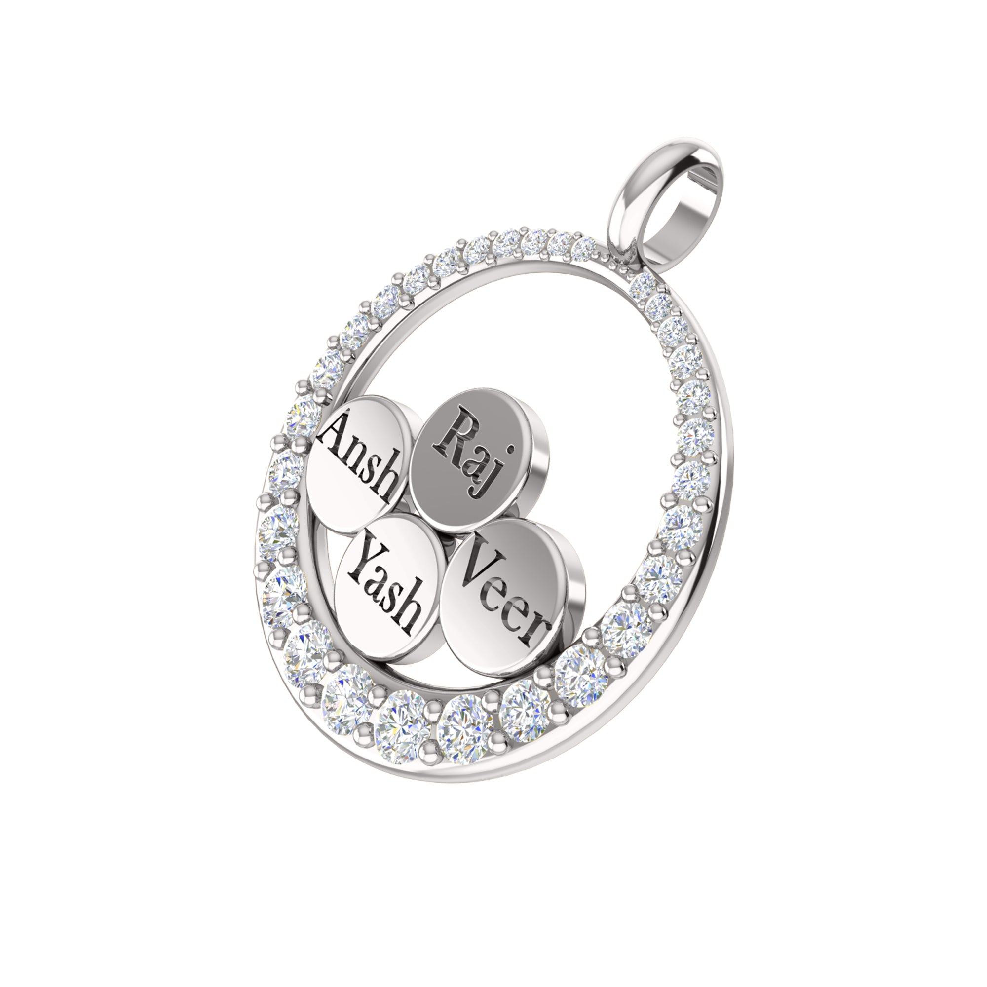 RKC – pendentif nom Moissanite 0,68 ct, bijoux en argent 925 plaqué or jaune 14 carats, poids 5,10 g, hauteur 24,80 mm