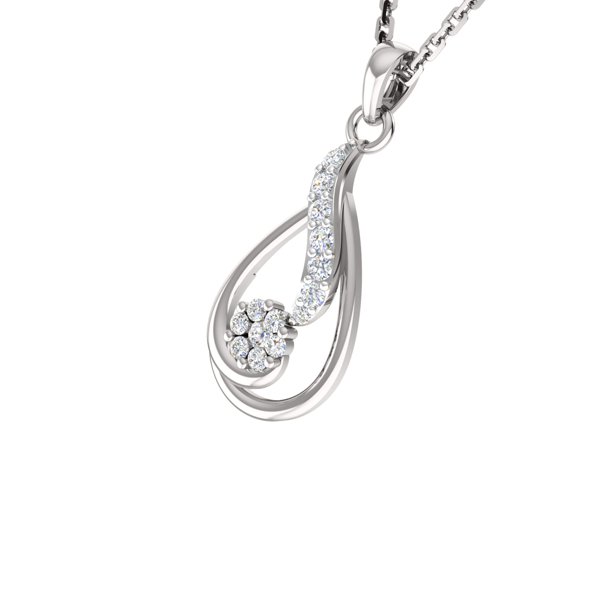 RKC 925 સિલ્વર ગોલ્ડન ટોટલ 0.40Ct મોઈસાનાઈટ પેન્ડન્ટ Wt 3.60gm અને Wt એરિંગ 2.30gm સેટ 14K યલો ગોલ્ડ પ્લેટેડ સાથે