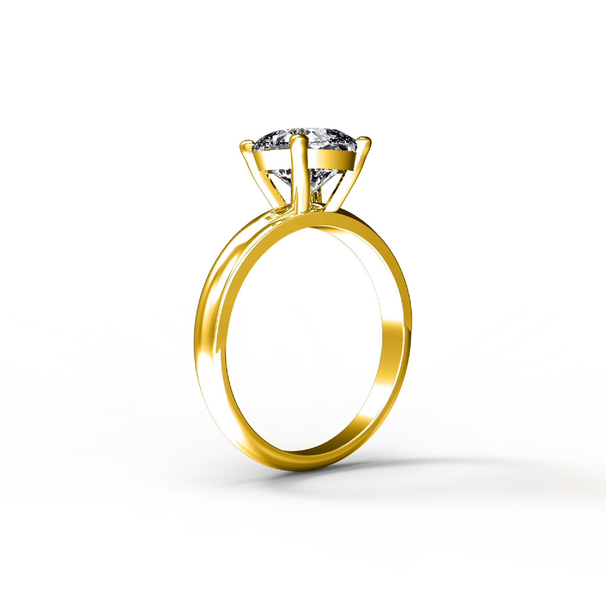 RKC Cushion Cut Moissanite Solitaire Valentine Propose Ring 925 Sterling Silver 14K Rose Gold Over Wt 3.60 gm Width 2.30 MM