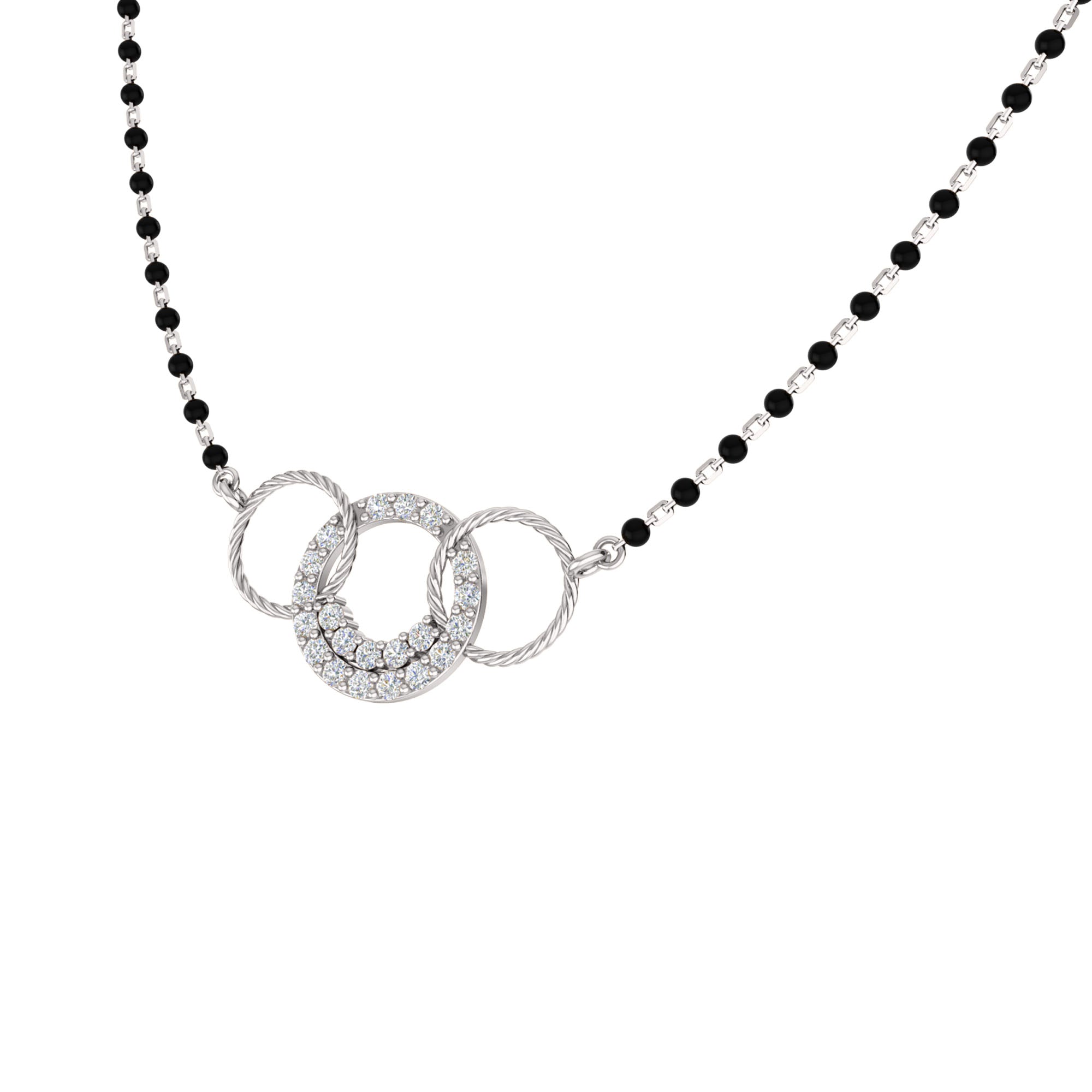 RKC 1.26Ct Moissanite Women Mangalsutra 925 Silver 14k Yellow gold Plated Product Weight 4.50gm Height 15.50mm