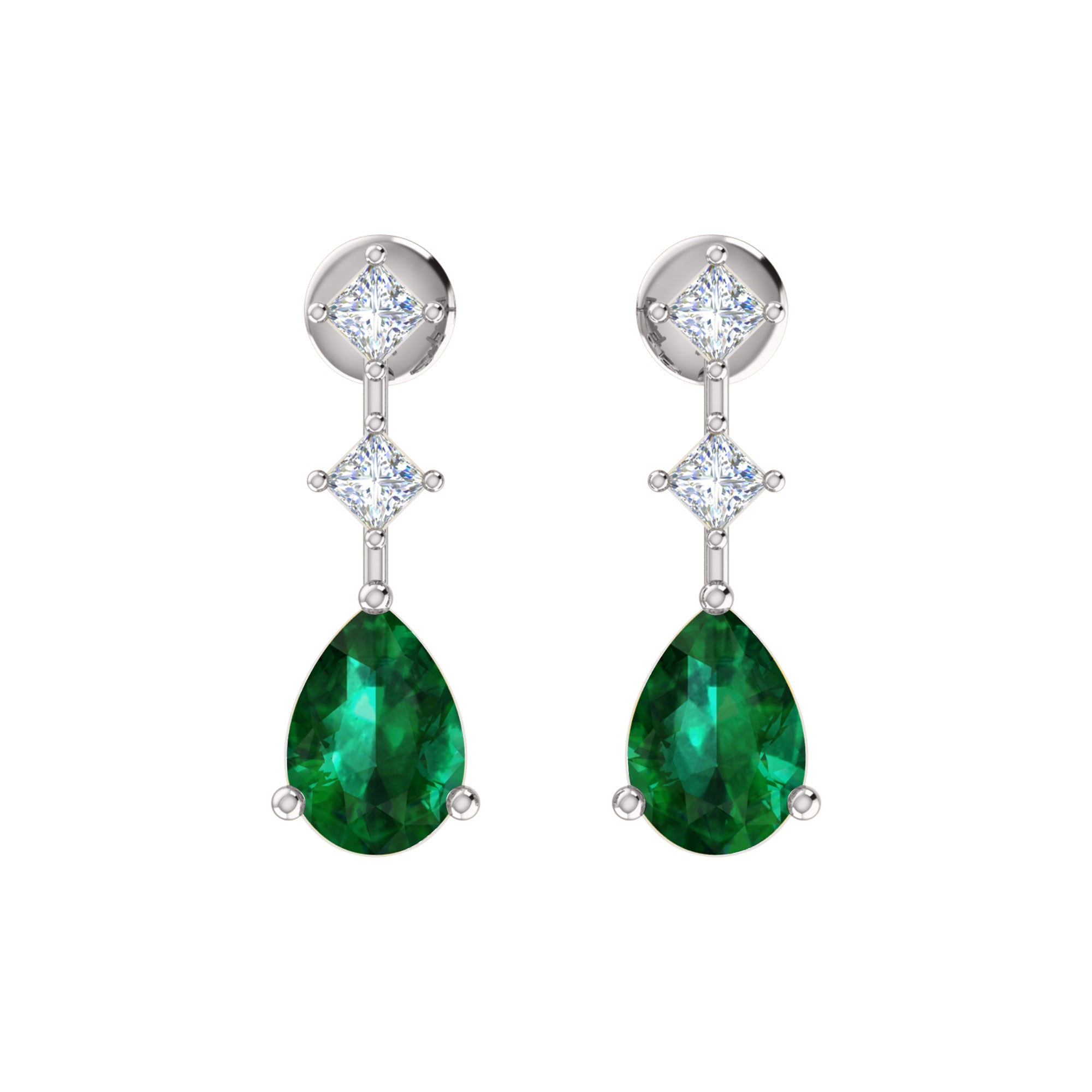 RKC 925 Sterling Silver Drop Dangle Women's Earring 14k Yellow Over Wt 3.50gm Height 23.50mm